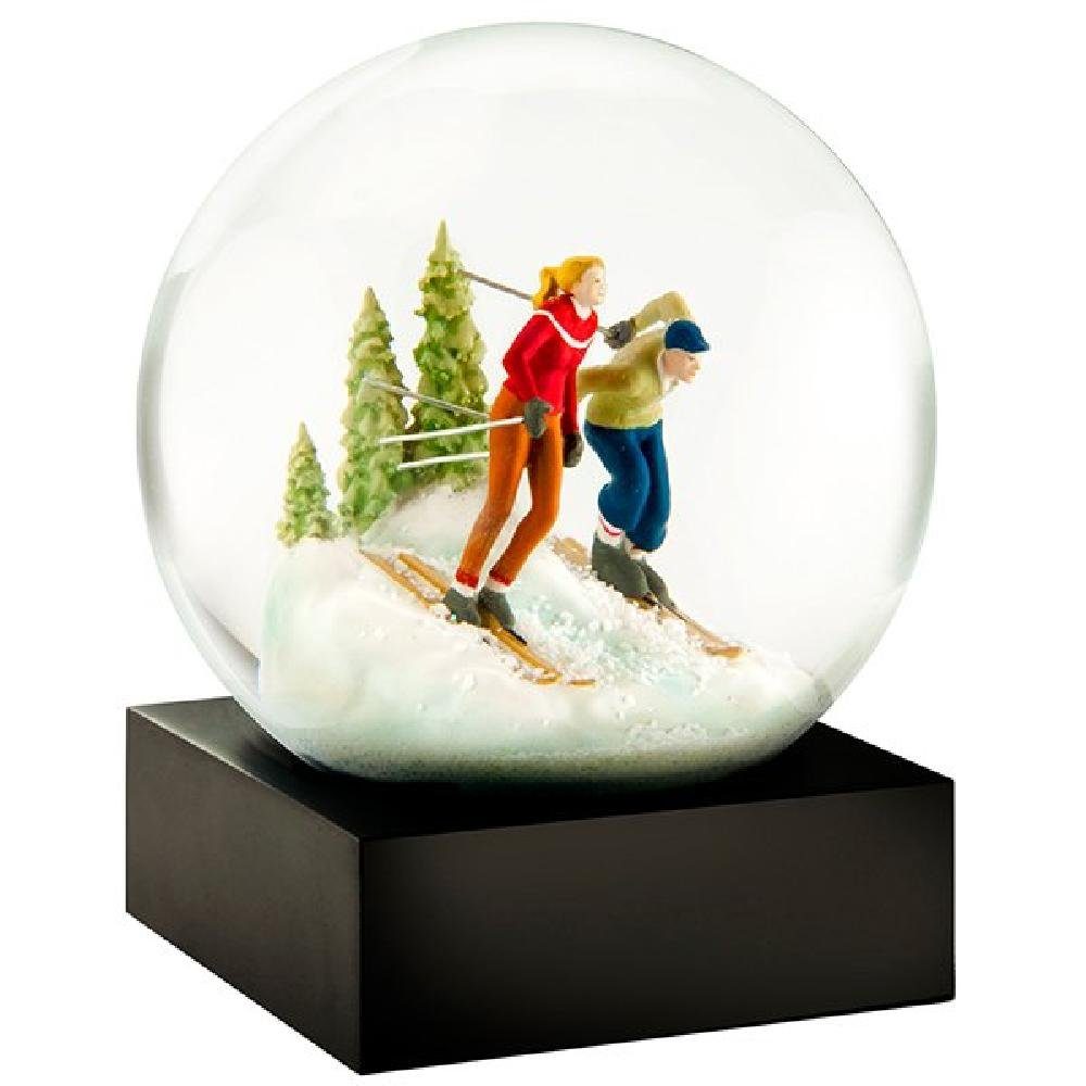 Cool Snow Skiers Globes Skulptur Schneekugel