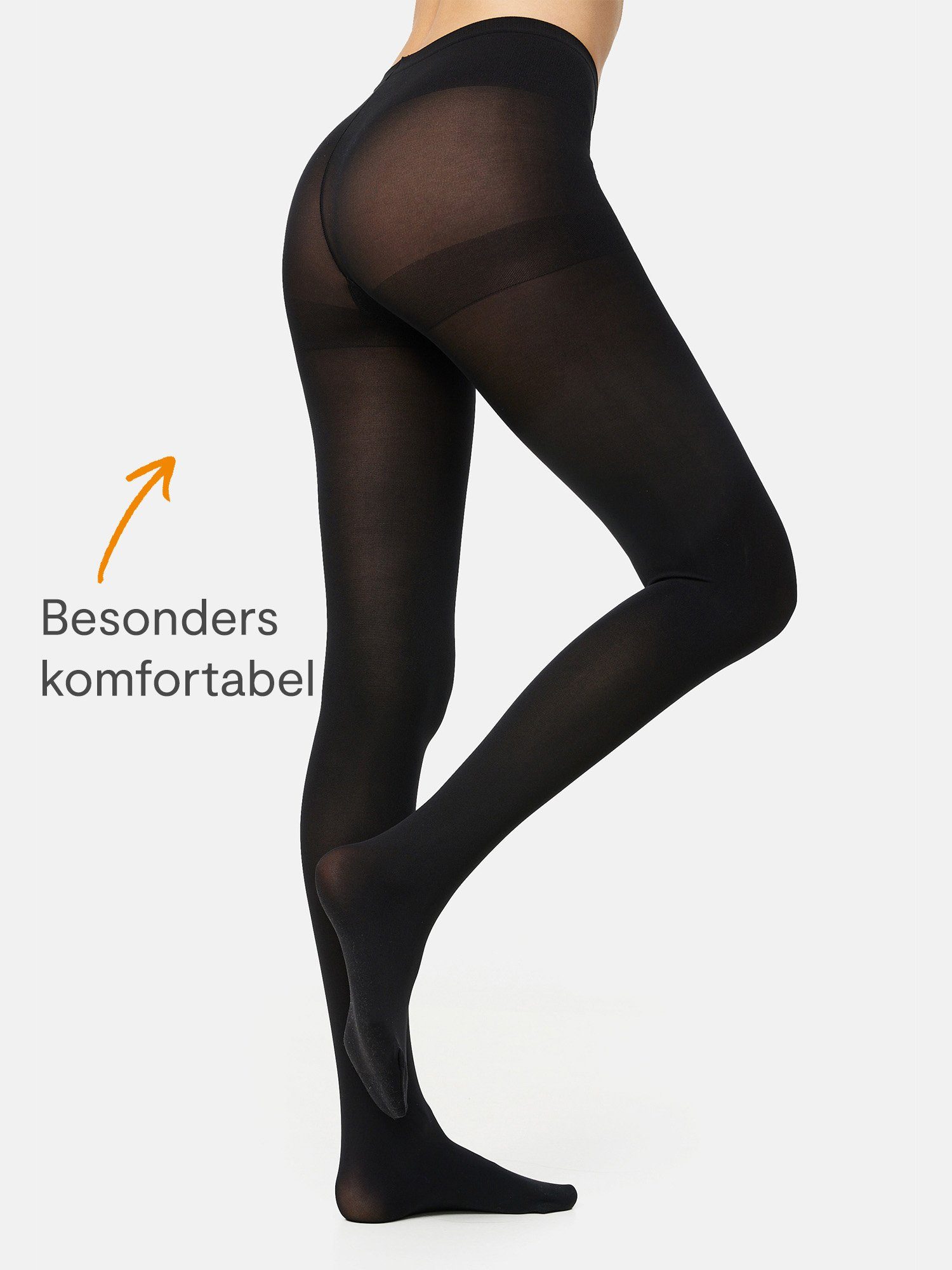 Nur Die Feinstrumpfhose Ultra Blickdicht 80 DEN Damen (1er/3er/6er/9er Pack 1 St) nylon blickdicht opaque frauen multi-pack Fein-strumpfhose softbund