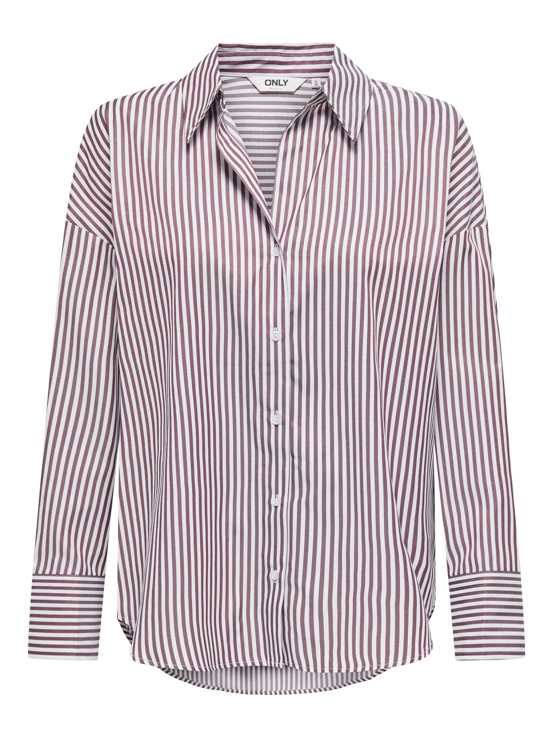 ONLY Blusenshirt Gestreiftes Längsdesign mit Knopfleiste (1-tlg) ONLOREGON günstig online kaufen