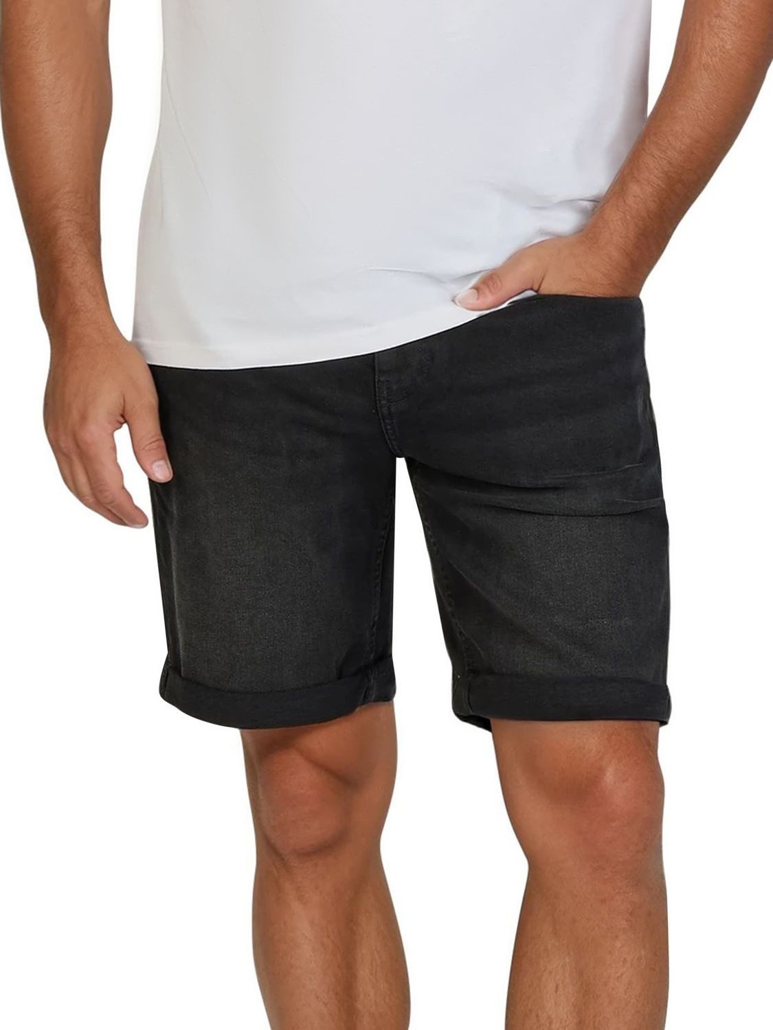 ONLY & SONS Jeansshorts Herren Shorts ONSPLY 2er Pack Regular Fit Bermudashorts mit Stretch