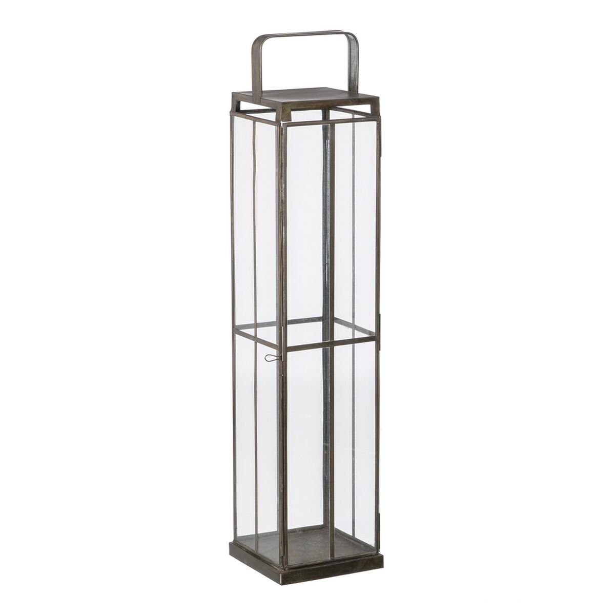 Windlicht Glas 74 Bigbuy x Metall 16 x 16 cm Kerzenschale Gold