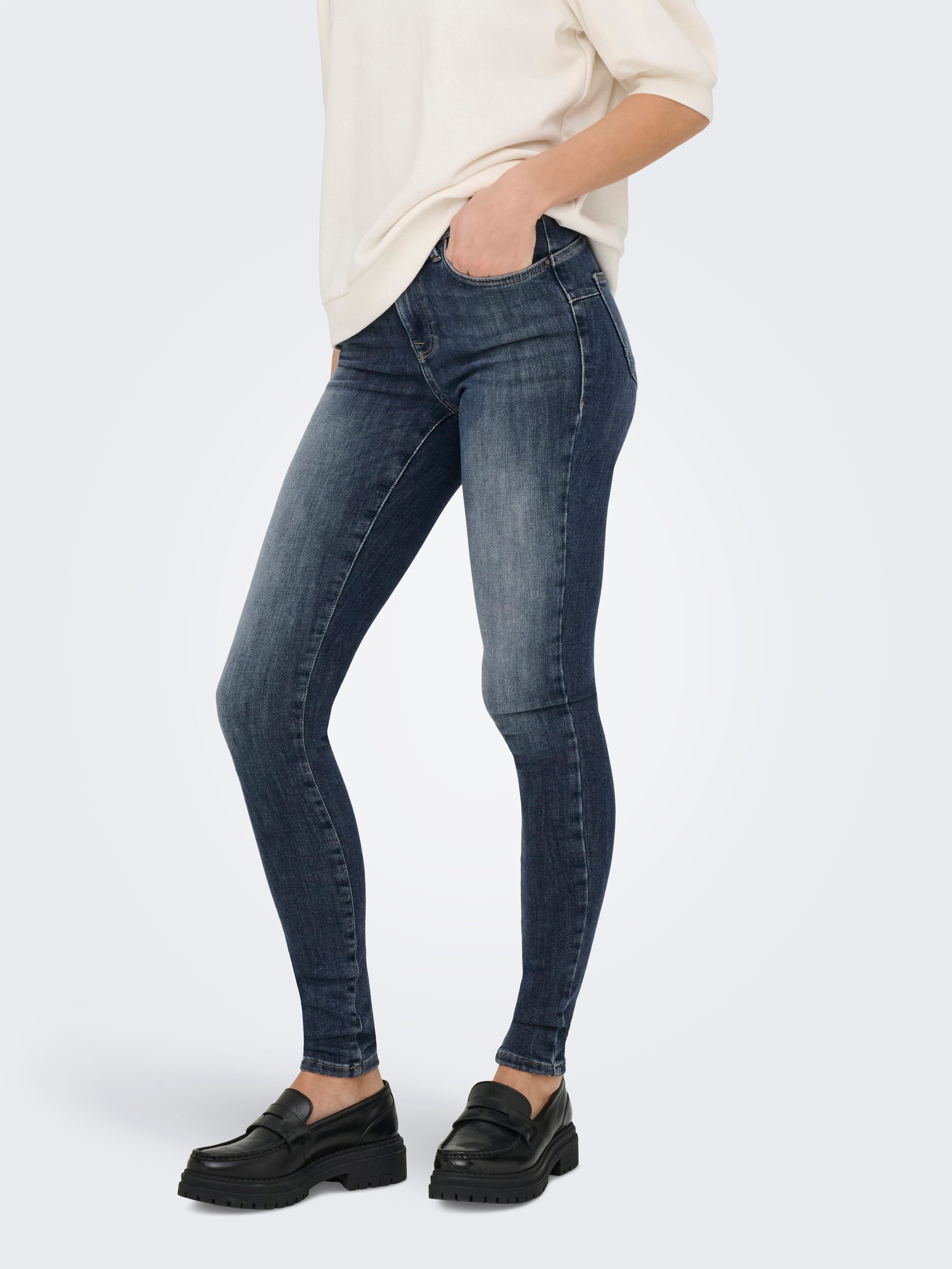 Skinny-fit-Jeans ONLPOWER MID SKIN PUSHUP DNM REA167 NOOS