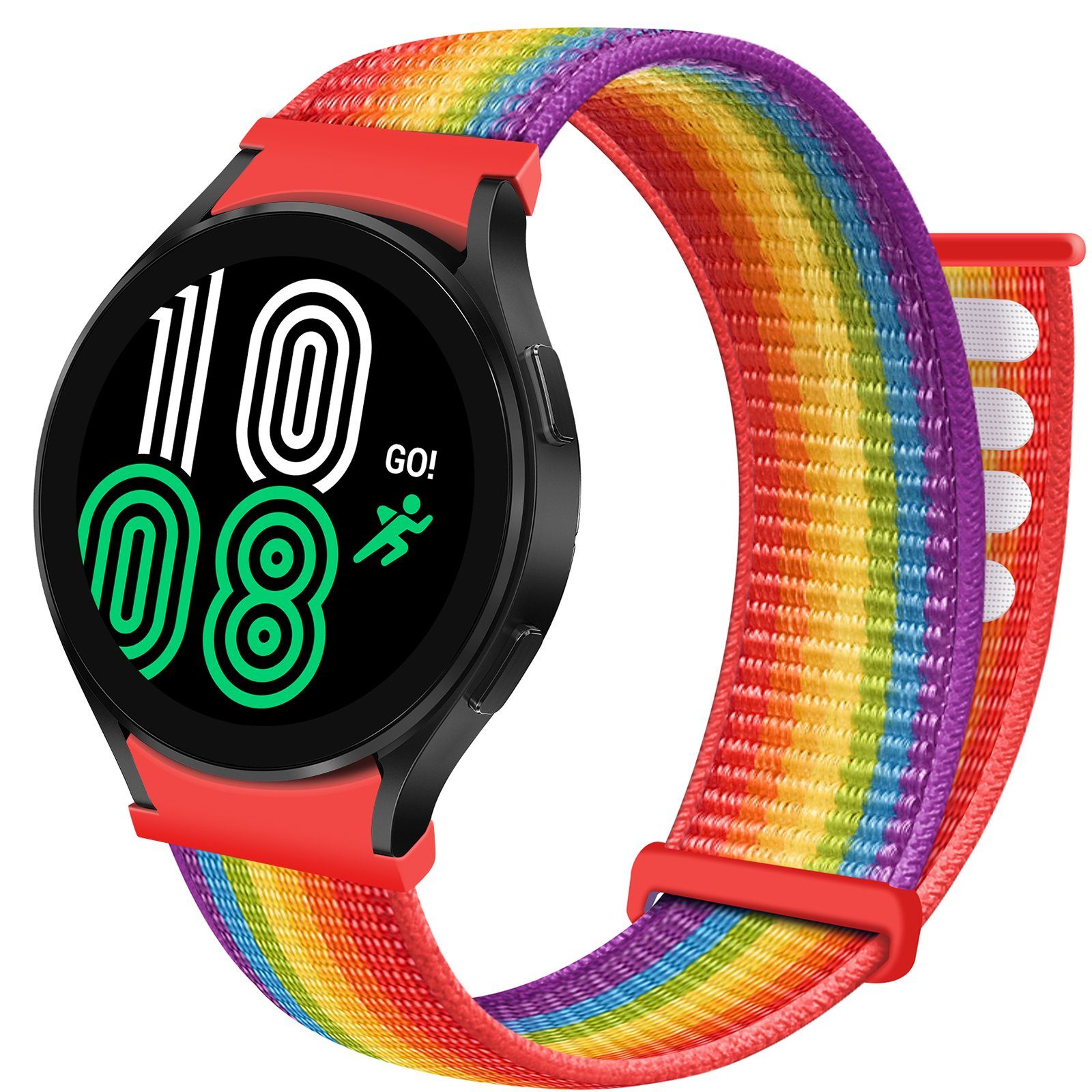 ELEKIN Smartwatch-Armband für Samsung watch4 Armband galaxywatch magic buckle 40/42/44/46mm Regenbogenfarbe