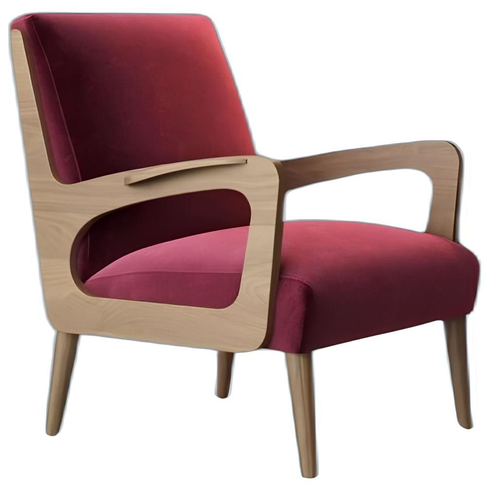 Xlmoebel Loungesessel Eleganter Cocktailsessel aus Textil für stilvolles Wohnen (1-St., Cocktailsessel), Hergestellt in Europa
