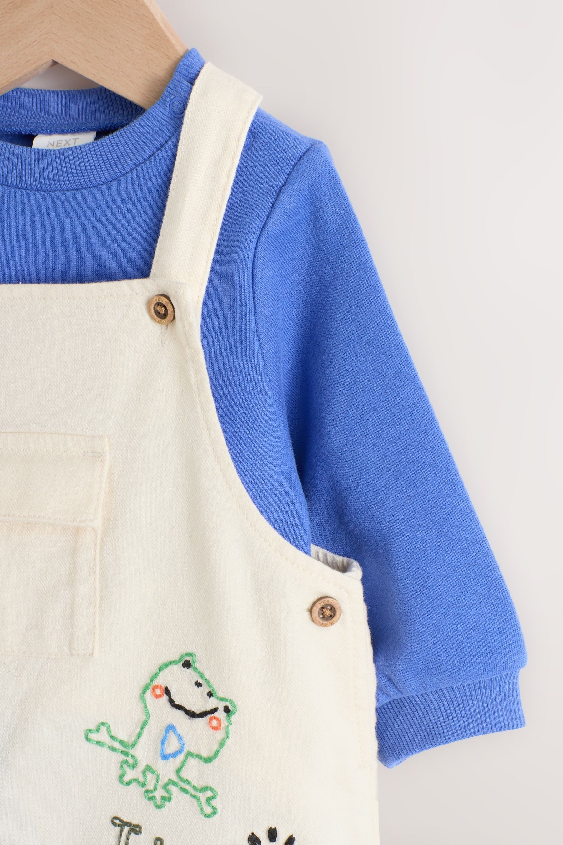 Next Body & Hose Twill-Latzhose und Bodysuit für Babys im Set (2-tlg)