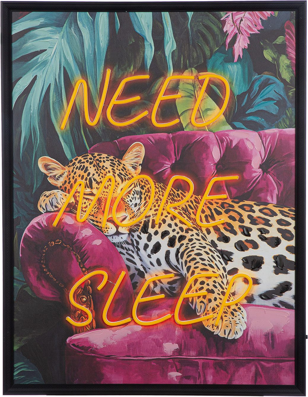 GILDE Holzbild Bild rechteckig Need more sleep, Tiere (1 St)