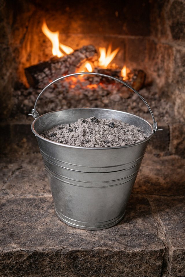 sesua Mülleimer Verzinkter Metalleimer mit Deckel 12 Liter für Wasser oder Asche, Mülltonne