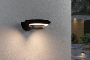 Paulmann LED Außen-Wandleuchte Solar Bordola IP44 180x211mm 3000K 3,5W 220lm Anthrazit Kunststoff, LED fest integriert, Warmweiß, Bewegungsmelder