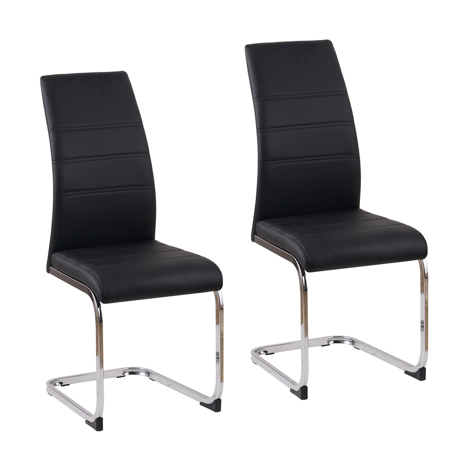 HTI-Living Freischwinger Schwingstuhl SallyC PU Schwarz günstig online kaufen