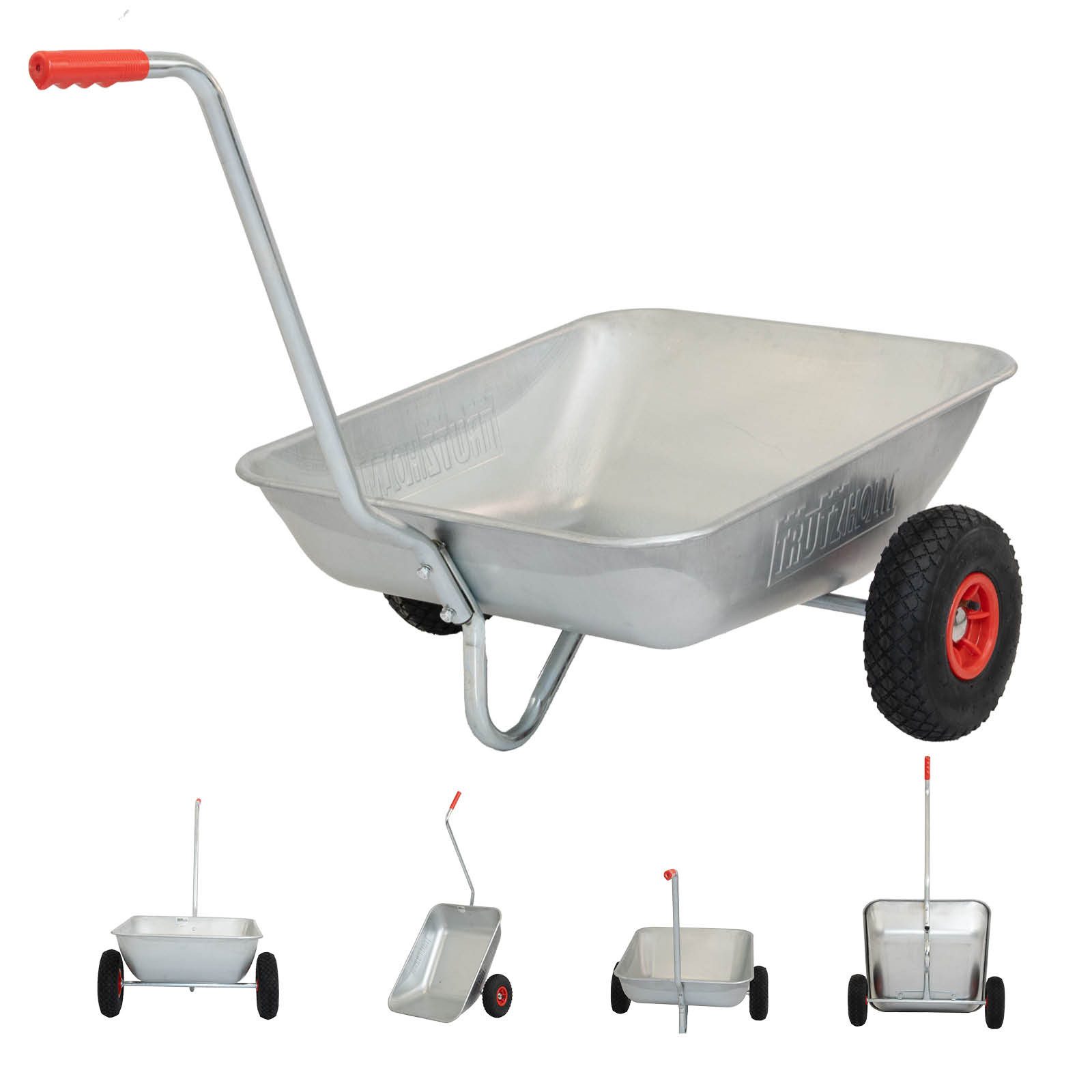 TRUTZHOLM Schubkarre Friedhofskarre 100 kg 75 L Luftreifen Gartenkarre Einhandkarre, (1-tlg), Einhandkarre für Garten