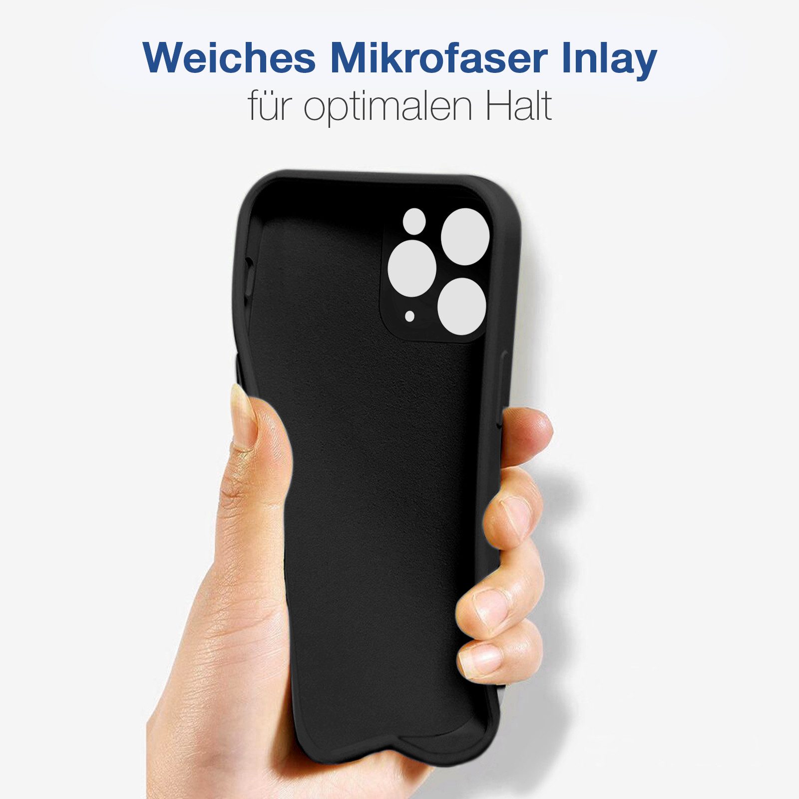 Tec-Expert Handyhülle SoftGrip Cover Hülle für Apple iPhone 11 Pro Max, Handy Case Bumper integrierter Kameraschutz flexibel