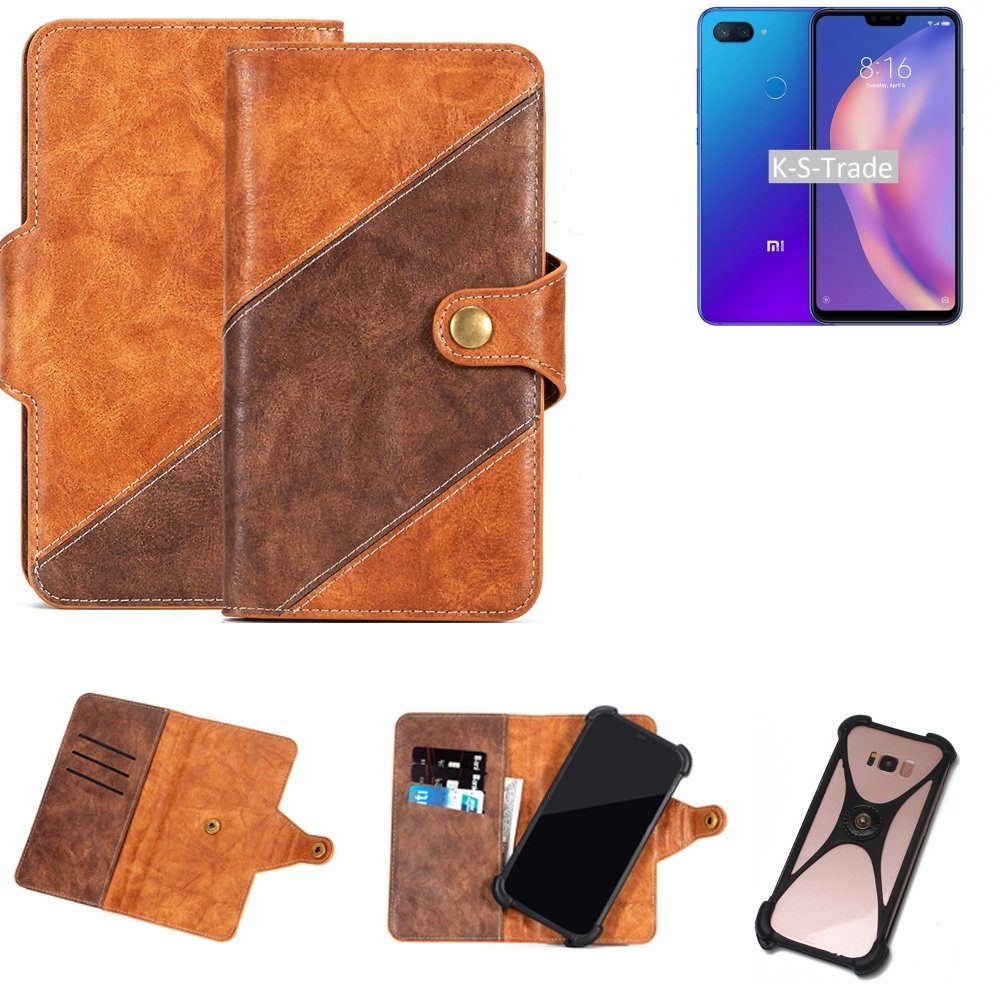 K-S-Trade Handyhülle für Xiaomi Mi 8, Handy-Hülle Schutz-Hülle Bookstyle Case Wallet-Case Handy Cover