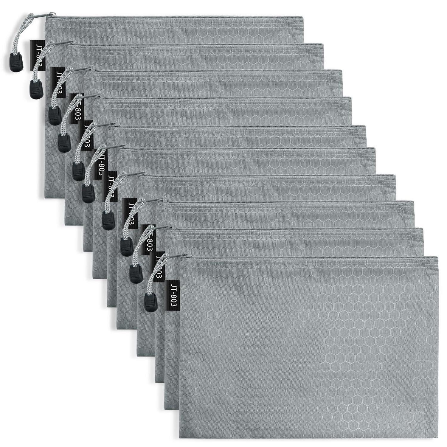 LuxusKollektion Organisationsmappe Dokumententasche A5 10er Pack Grau Wasserdicht (10-St)