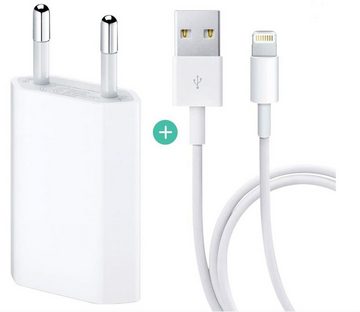 OIITH iPhone 6 USB Ladegerät Netzteil 5W + Lightning Ladekabel 2m Smartphone-Ladegerät