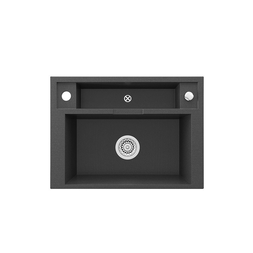 Bergstroem Küchenspüle »Granit Spüle Aufsatzspüle Spülbecken 660 x 480