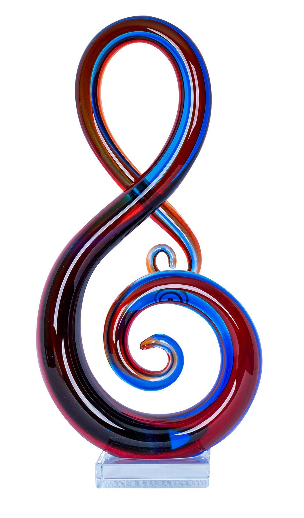 Levandeo® Skulptur, Designer Skulptur H35cm Glasskulptur günstig online kaufen