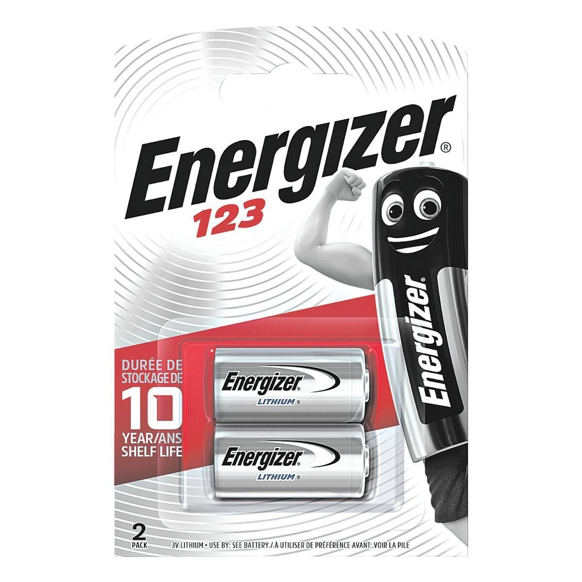 Energizer Spezial Lithium Foto Fotobatterie, (6 V, 2 St), 123 / CR17345, 6 V, Lithium
