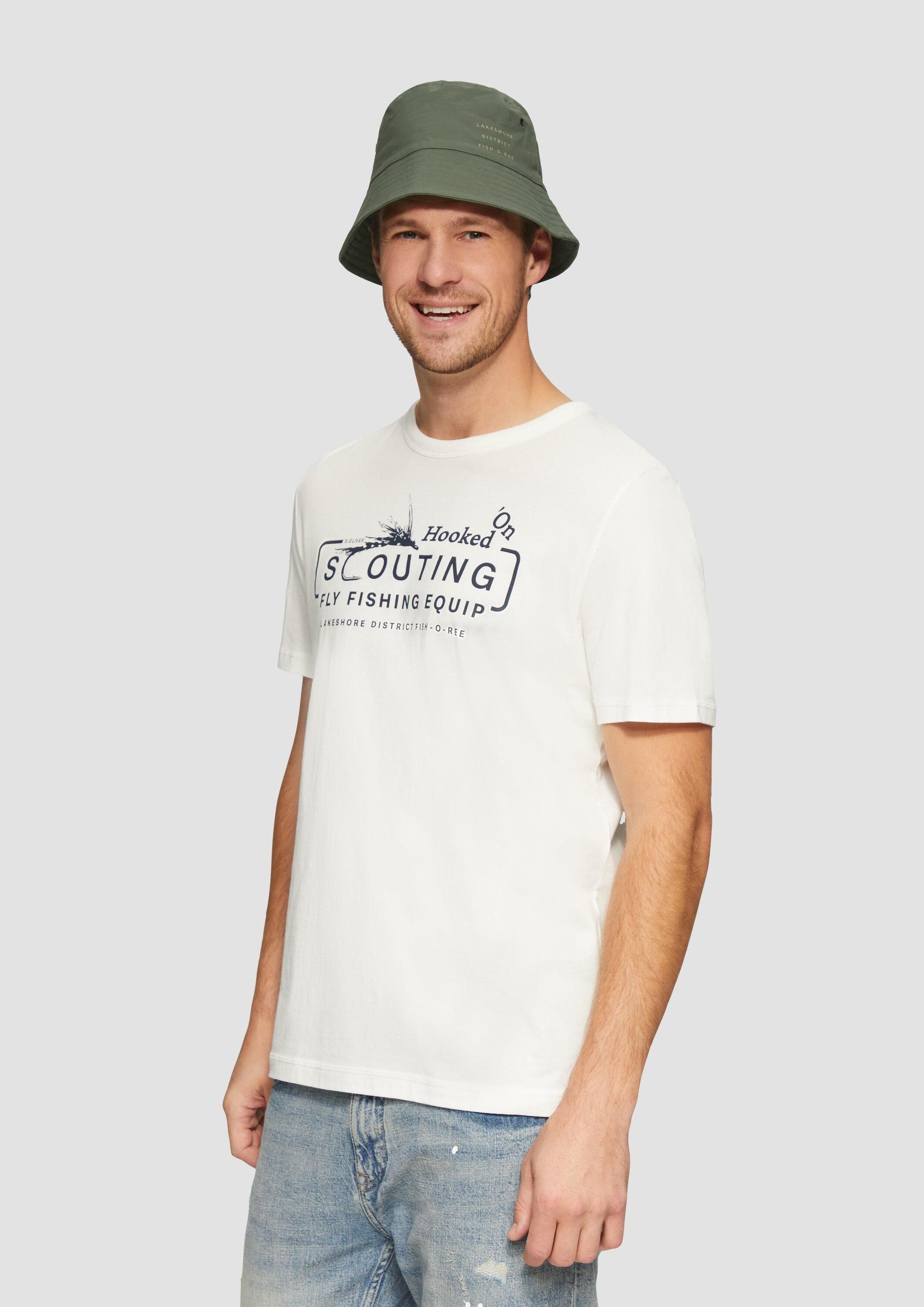 s.Oliver Filzhut Hut  Bucket-Hat mit Print-Detail