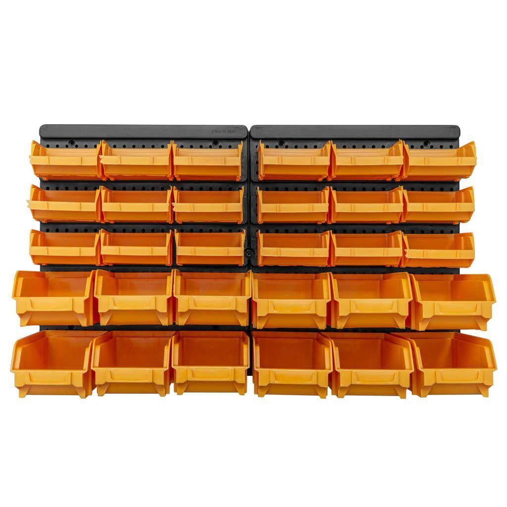 Sichtlagerboxen-Set Schwarz und vidaXL (1 St) Gelb 32-tlg. Werkzeugbox