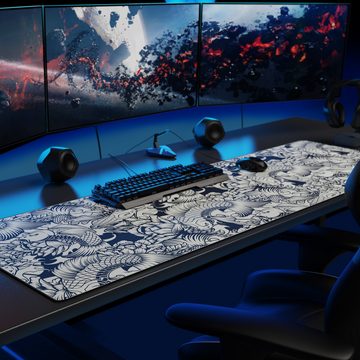 Titanwolf Gaming Mauspad XXXL Speed Mousepad 1200 x 400 x 3 mm, große Schreibtischauflage, abwaschbar, rutschfeste Rückseite, Geschwindigkeit & Präzision, Kois