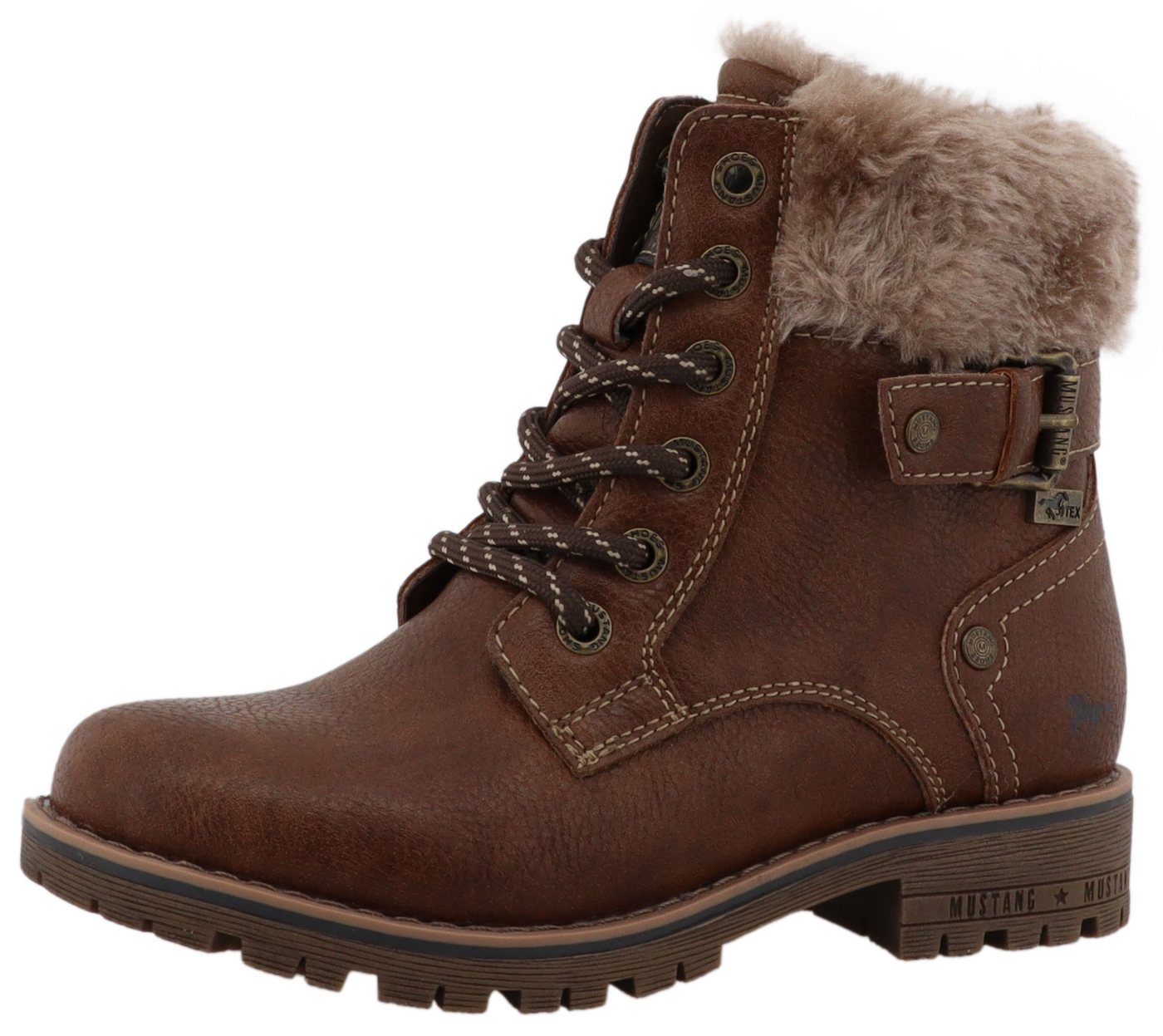 Mustang Shoes Matilde Winterstiefel Oudoorboots, Schnürstiefel mit Warmfutter
