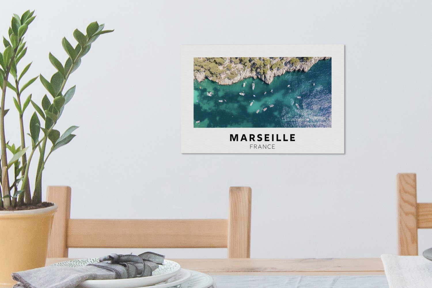 30x20 St), Wandbild Wanddeko, Boote, Frankreich Aufhängefertig, Leinwandbild Leinwandbilder, - OneMillionCanvasses® - (1 cm Marseille