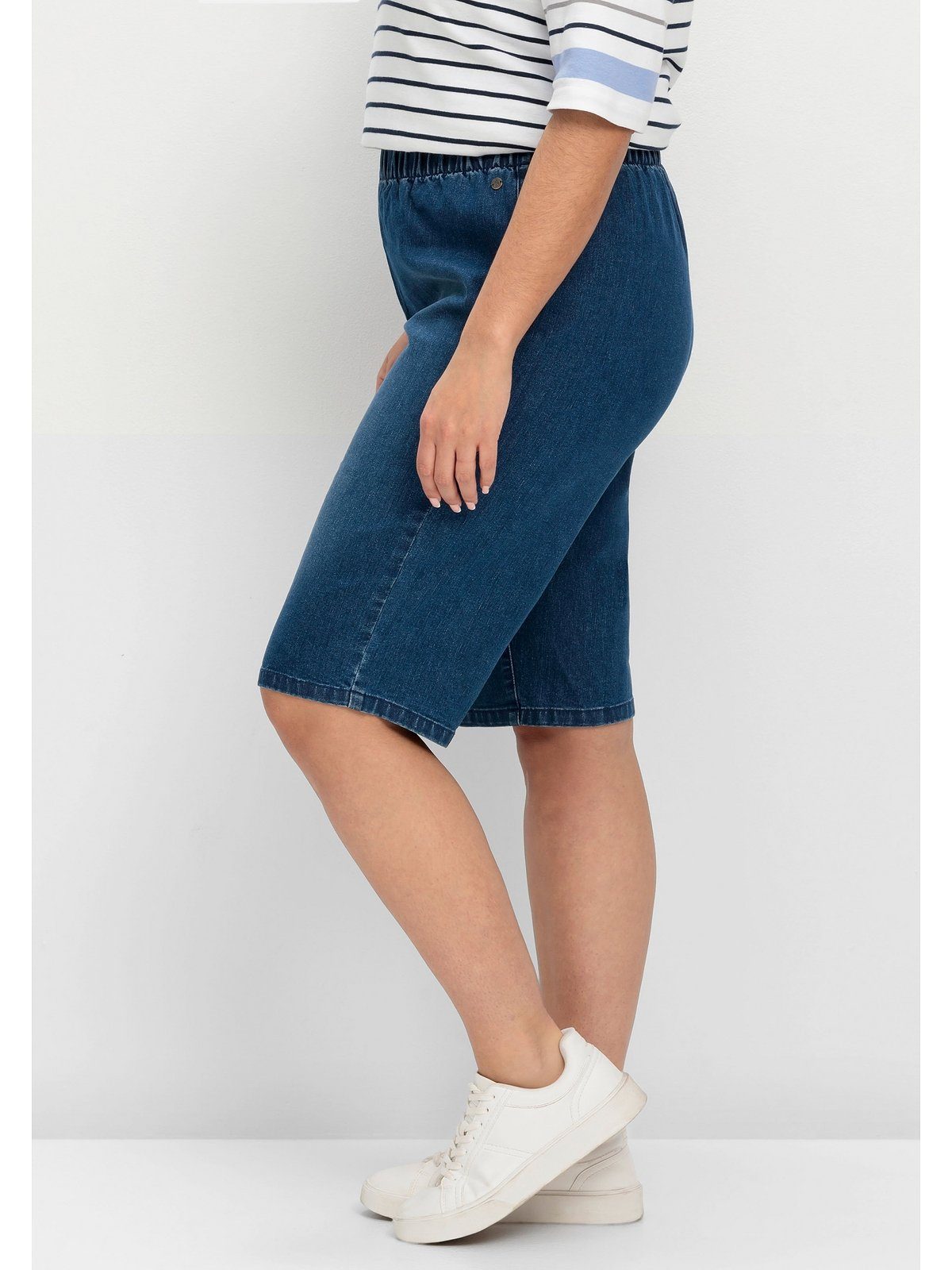 Sheego Bermudas Große Größen aus elastischer Denimqualität