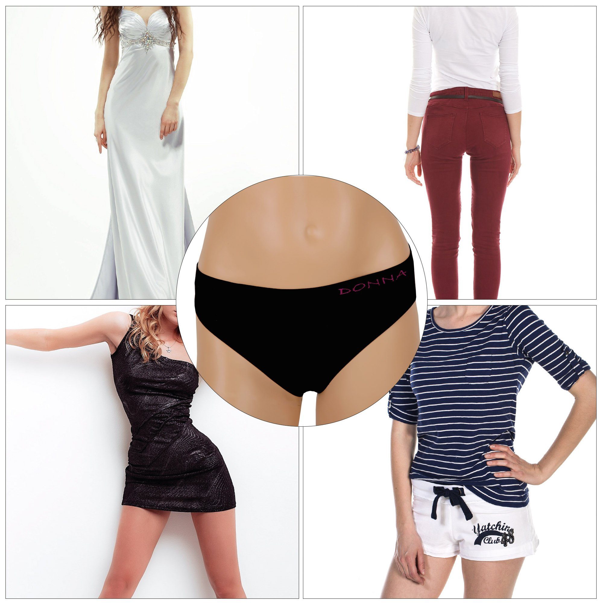 Bestlivings Hüftslip BS-04096 (2-St) Unterhosen Damen 2 / 4er Pack - Seamless Bikinislip