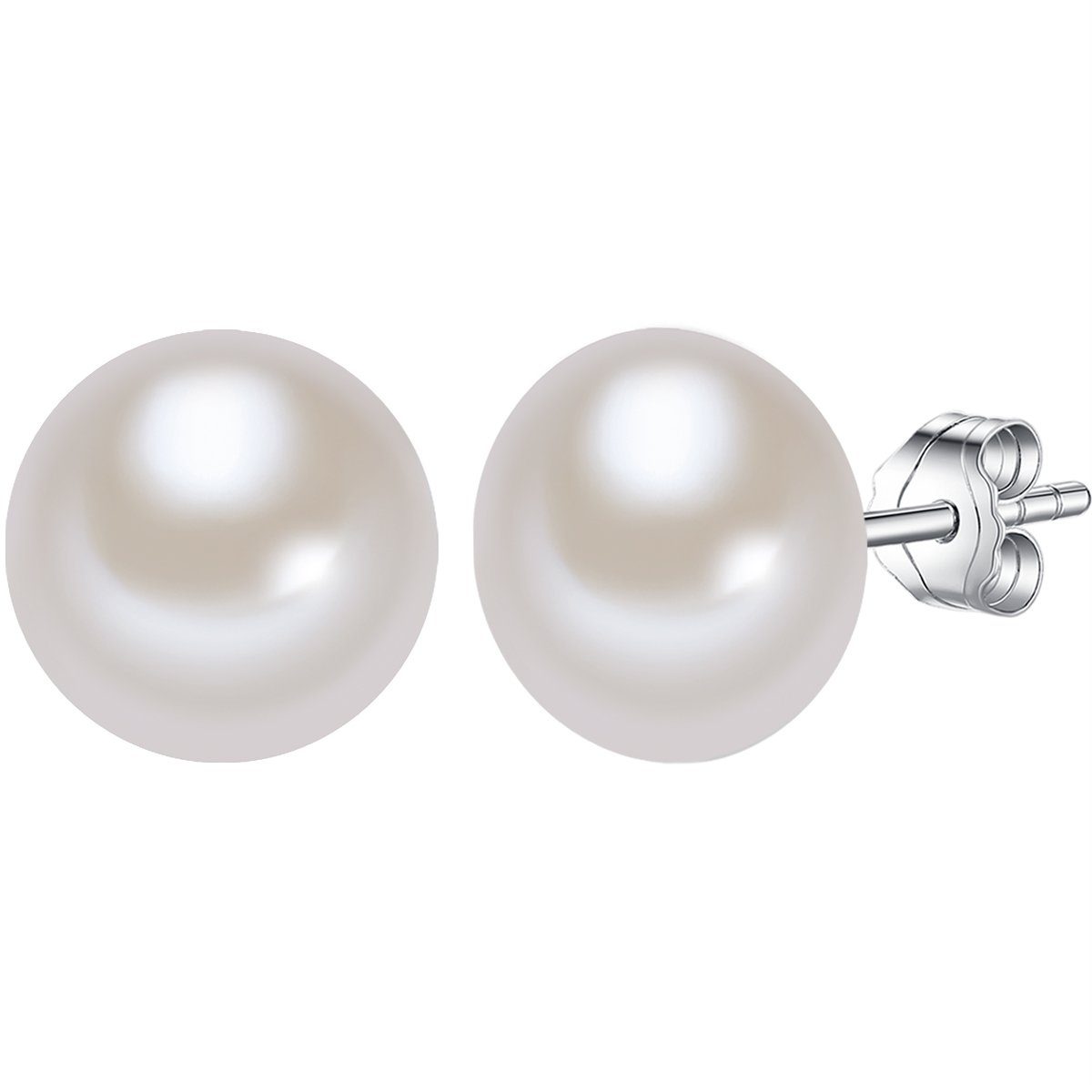 Valero Pearls Perlenohrringe Ohrstecker aus Süßwasserzuchtperlen, in weiß, aus Süßwasser-Zuchtperlen