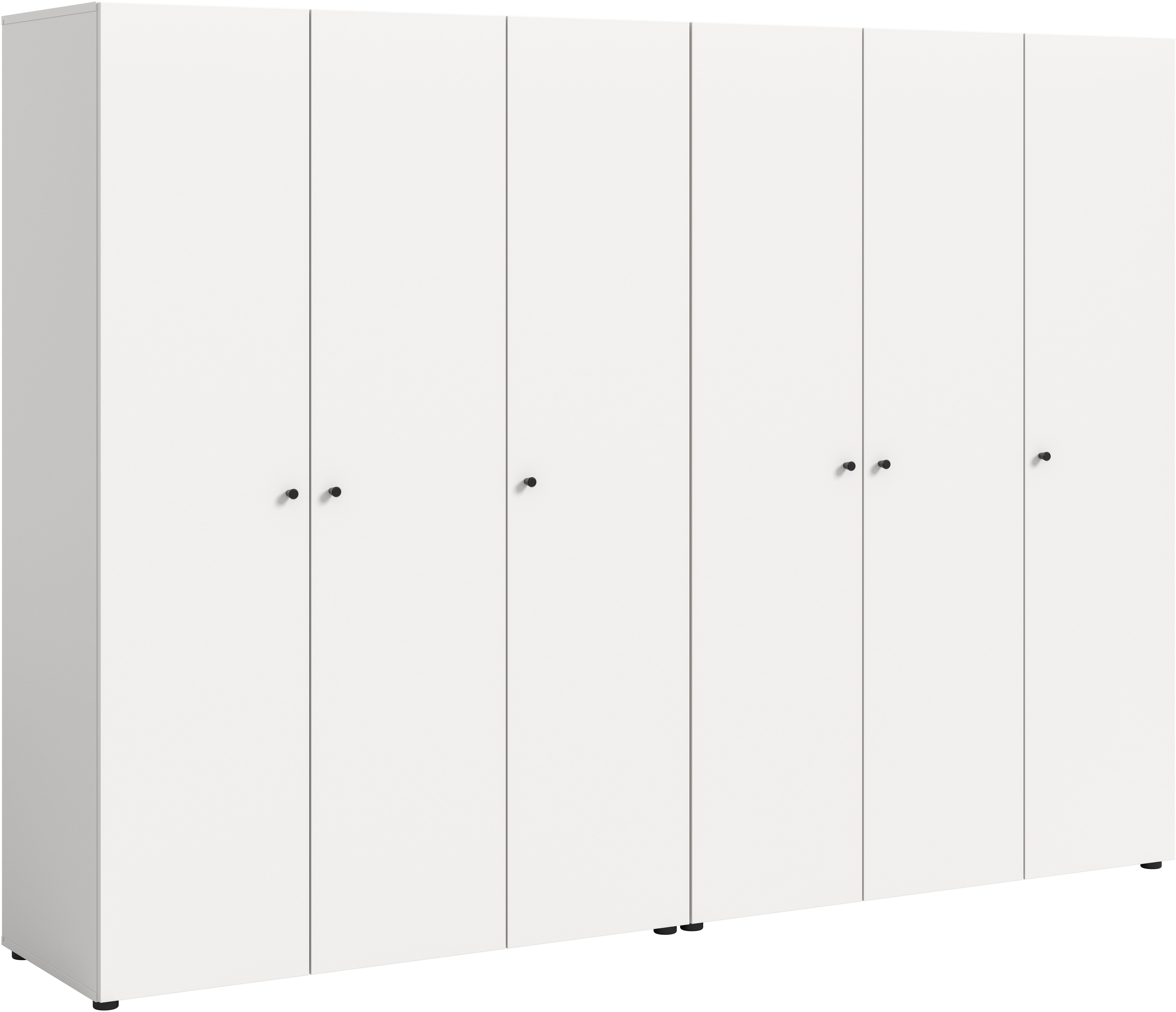 Home affaire Kleiderschrank BILLINGS, TOPSELLER!, Schlafzimmerschrank, Schrank, Garderobenschrank (OTTO BESTSELLER, Garderobe & Schlafzimmer) Breite 240cm, weiß, 6-türig, inkl. 2 Kleiderstangen und 8 Ablageböden