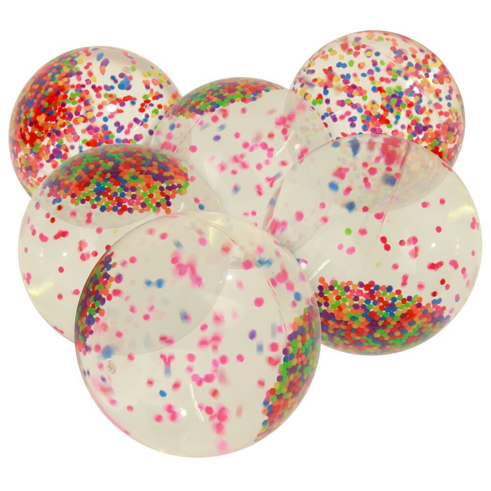 Spielball Flummi-Ball Zauberkugel mit Konfetti