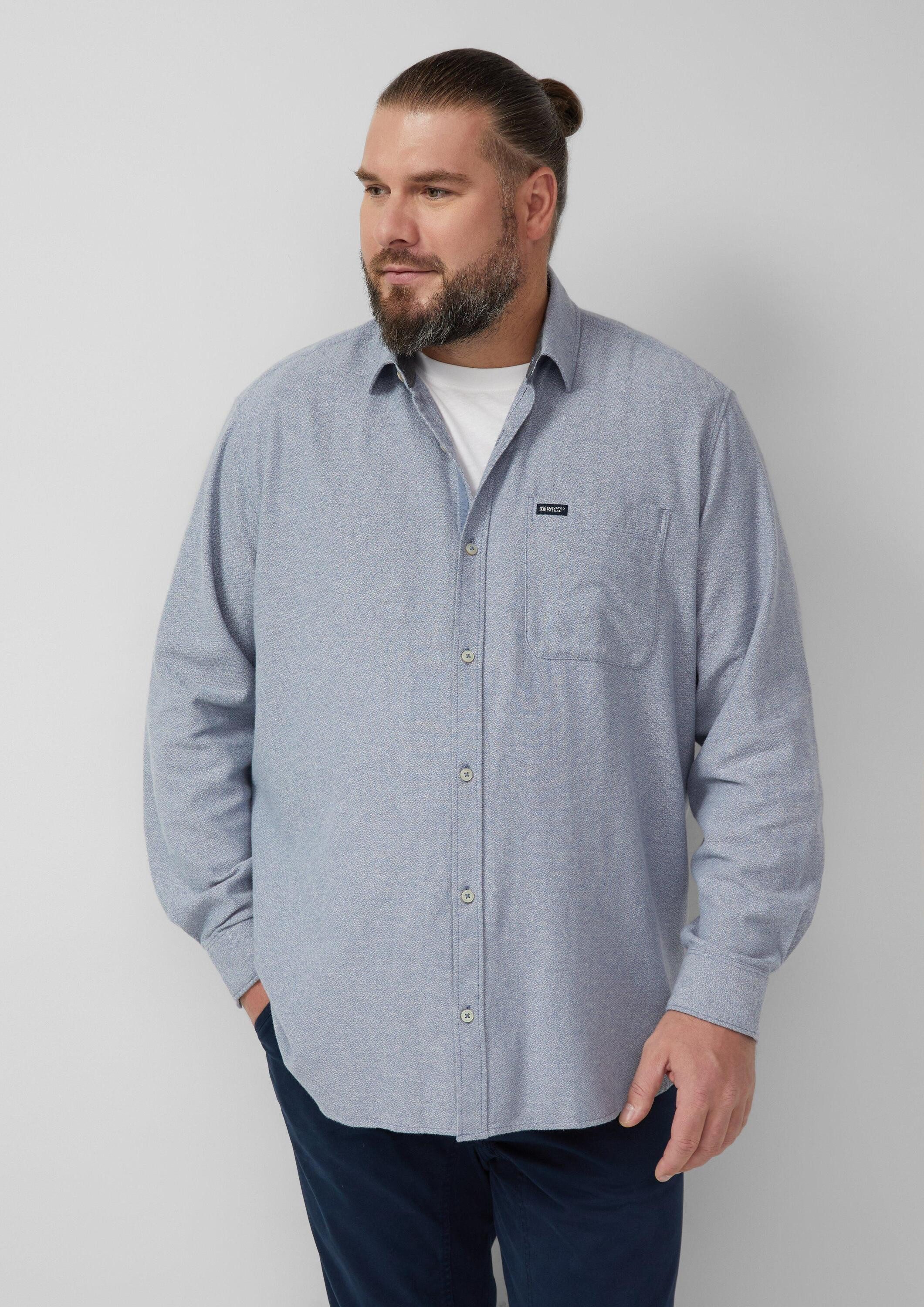 s.Oliver Langarmhemd Hemd Regular Fit: Gewaschenes Hemd aus Baumwolle günstig online kaufen