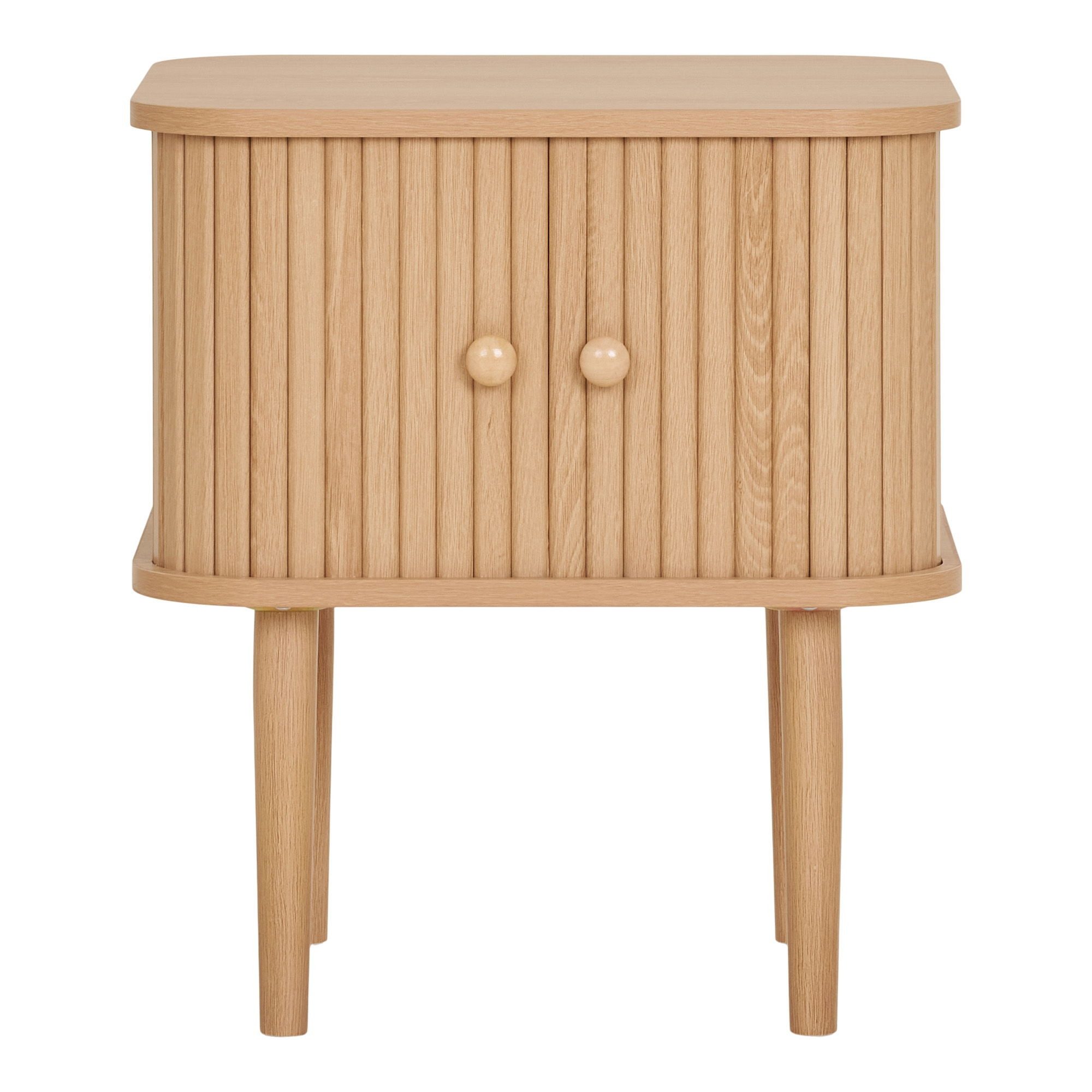 House Nordic Beistelltisch Jalousientüren, Eichefarbig, MDF - 45x50,5x40cm (BxHxT)
