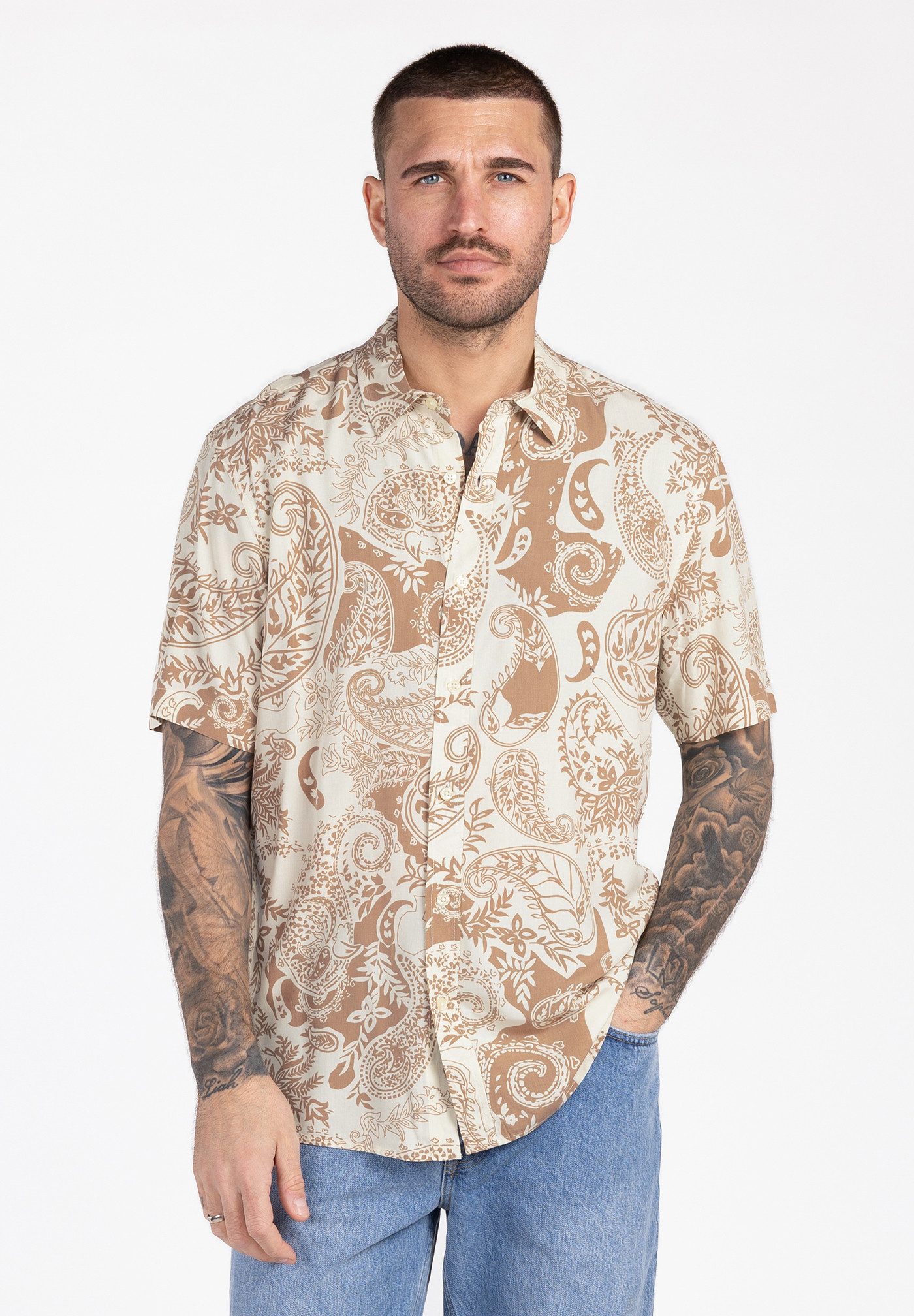 Key Largo Kurzarmhemd MSH KLPARK 1/2 patterned (1-tlg)