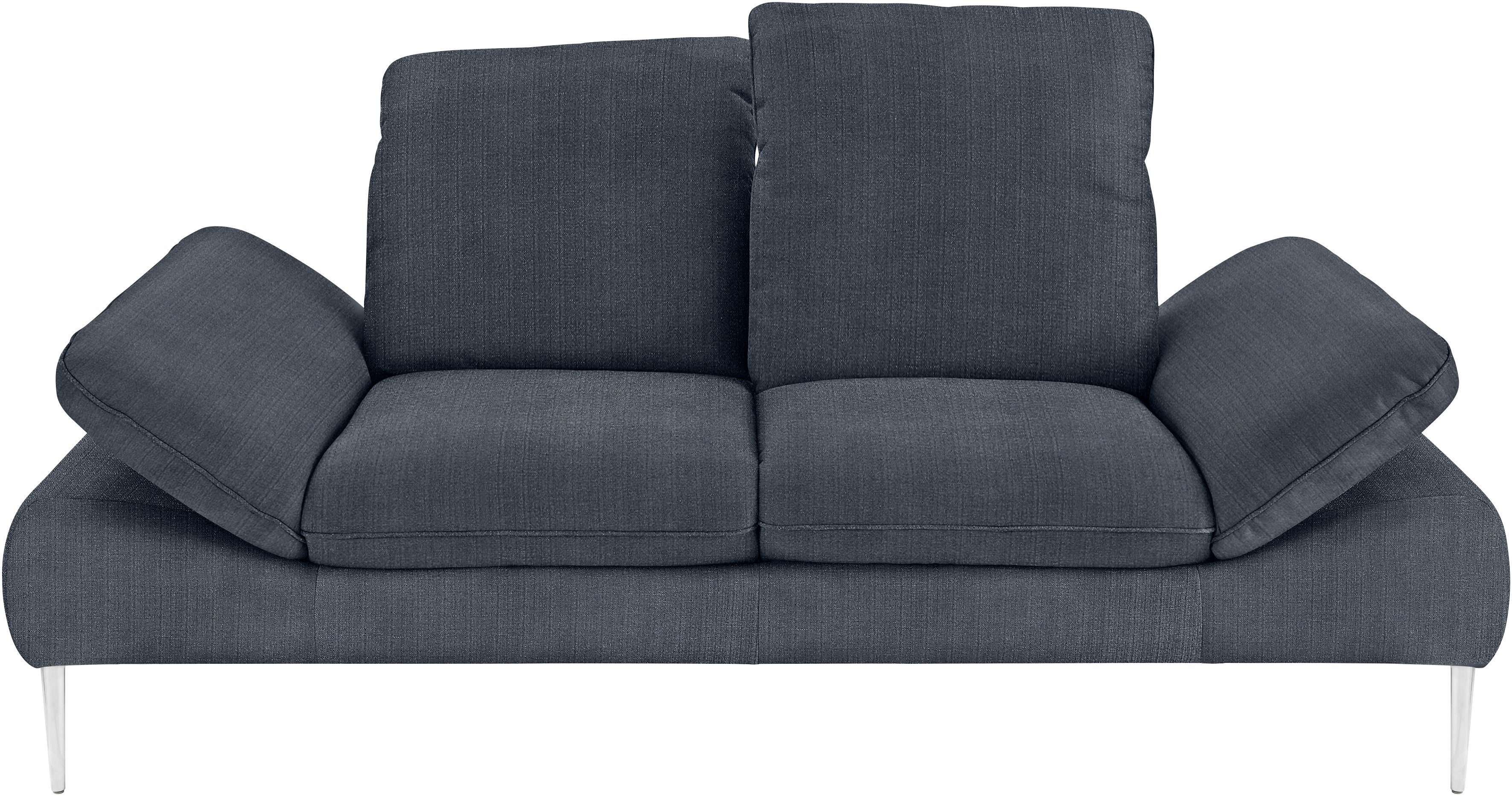 W.SCHILLIG 2,5-Sitzer enjoy&MORE, cm mit Füße Sitztiefenverstellung, Chrom 232 glänzend, Breite