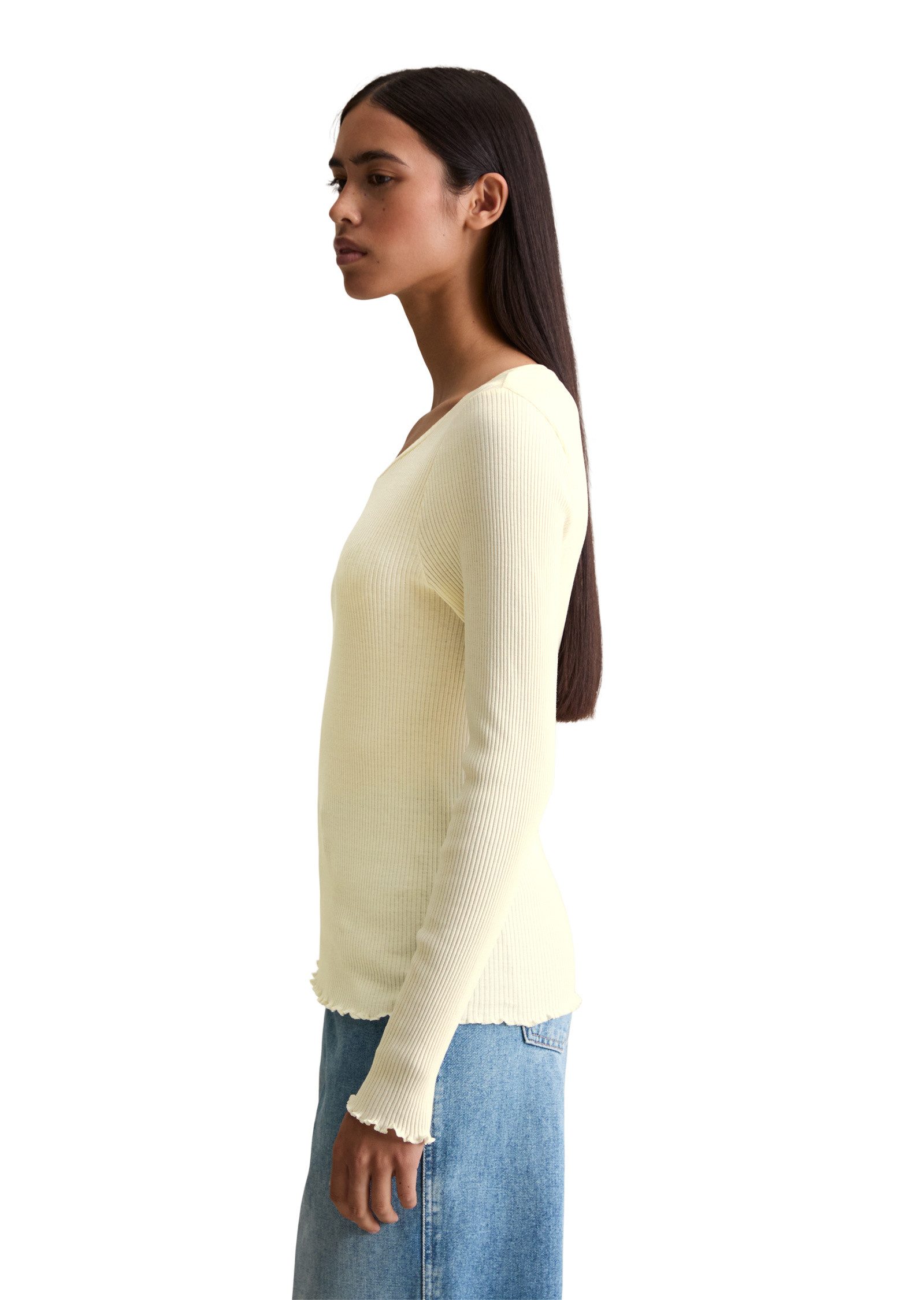 Marc O'Polo DENIM Langarmshirt aus Organic-Cotton-Stretch günstig online kaufen