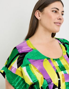 Samoon Kurzarmbluse Blusenshirt mit farbenfrohem Print