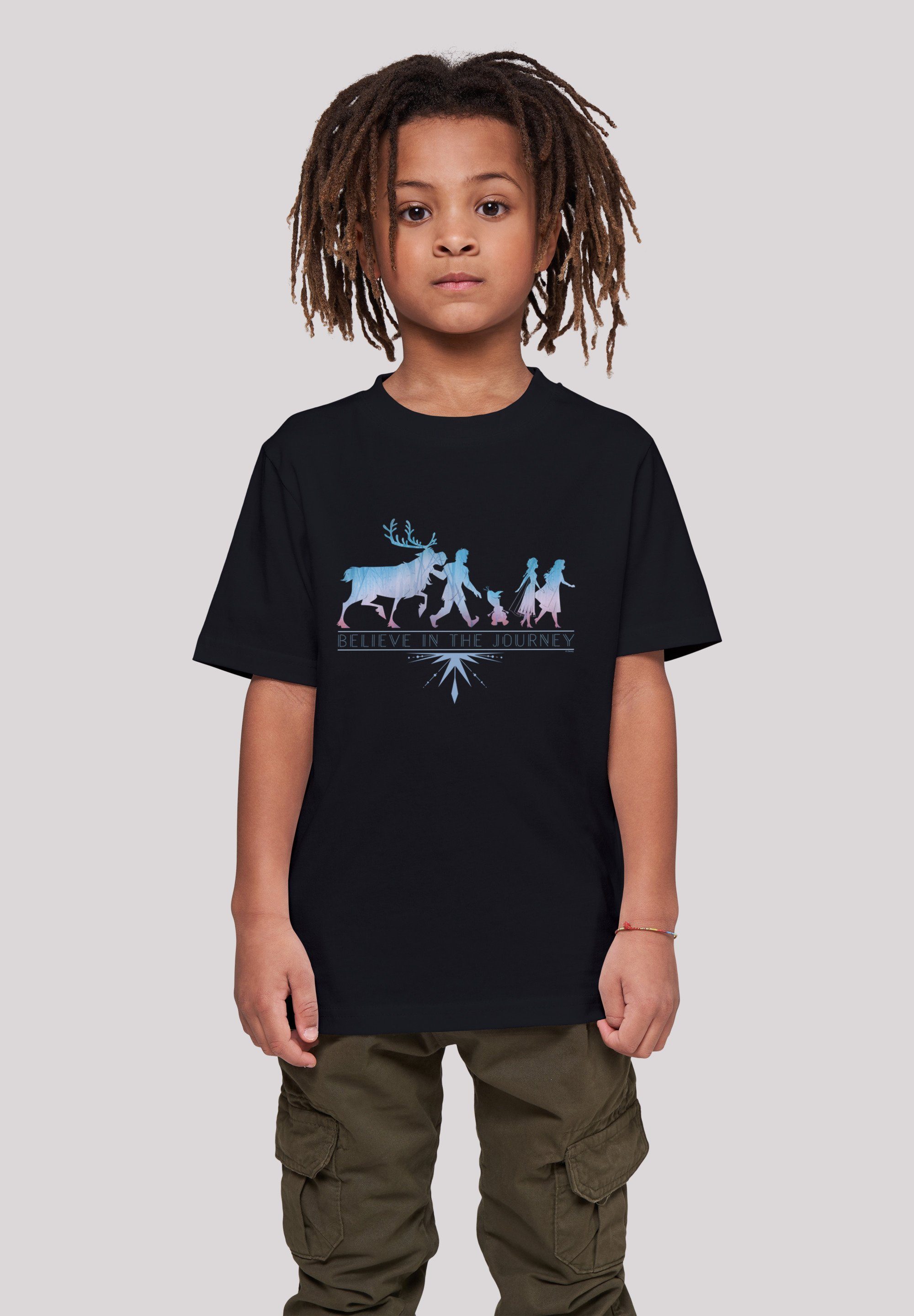 Merch,Jungen,Mädchen,Bedruckt schwarz In Kinder,Premium Unisex Believe The F4NT4STIC Frozen 2 T-Shirt Journey Disney