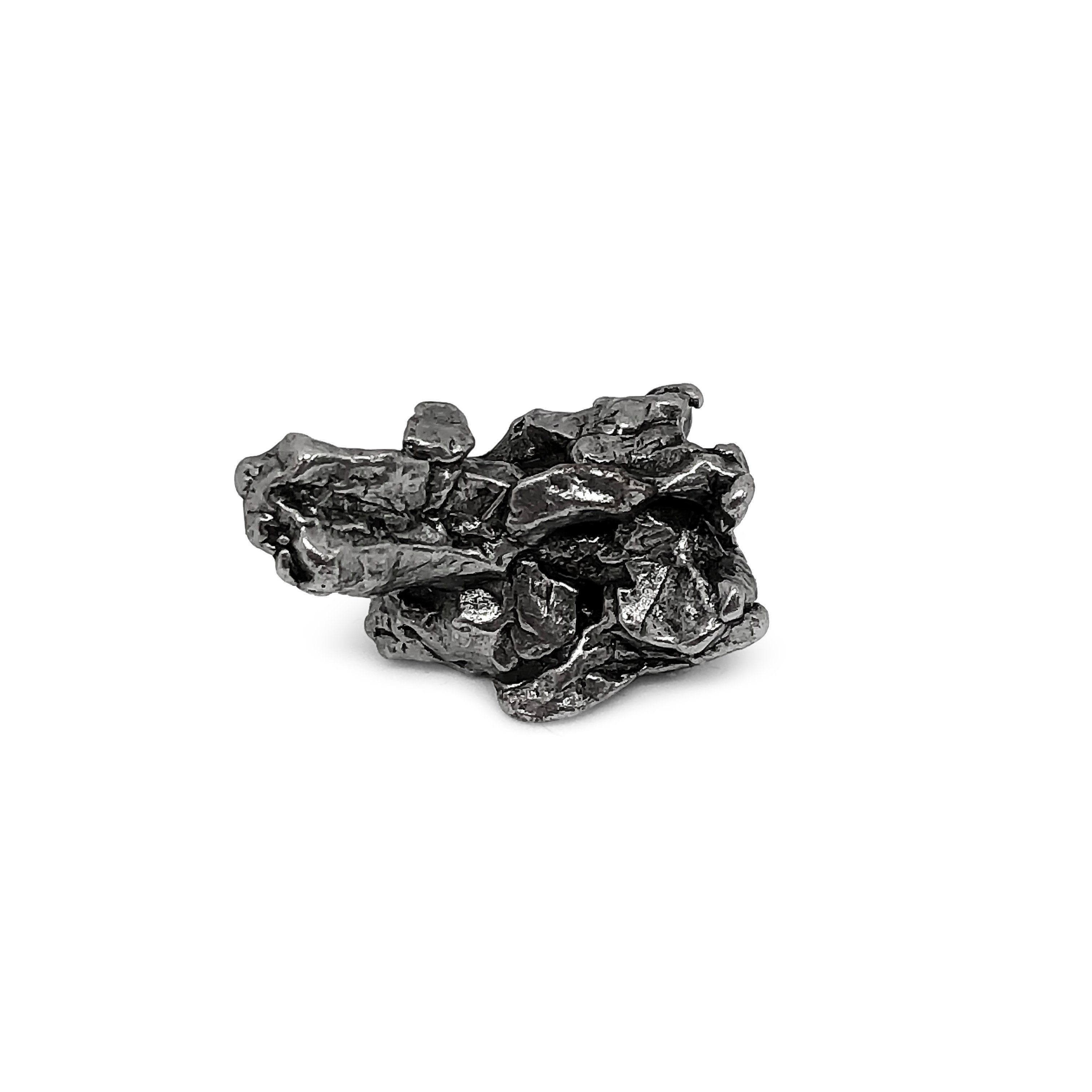 Makai Edelstein Eisenmeteorit Sternschnuppe echter Meteorit Himmelsstein Himmelseisen, (ca. 15 Gramm individuelle einzigartige Form), mit Nickel-Eisen-Legierung aus Argentinien Campo del Cielo