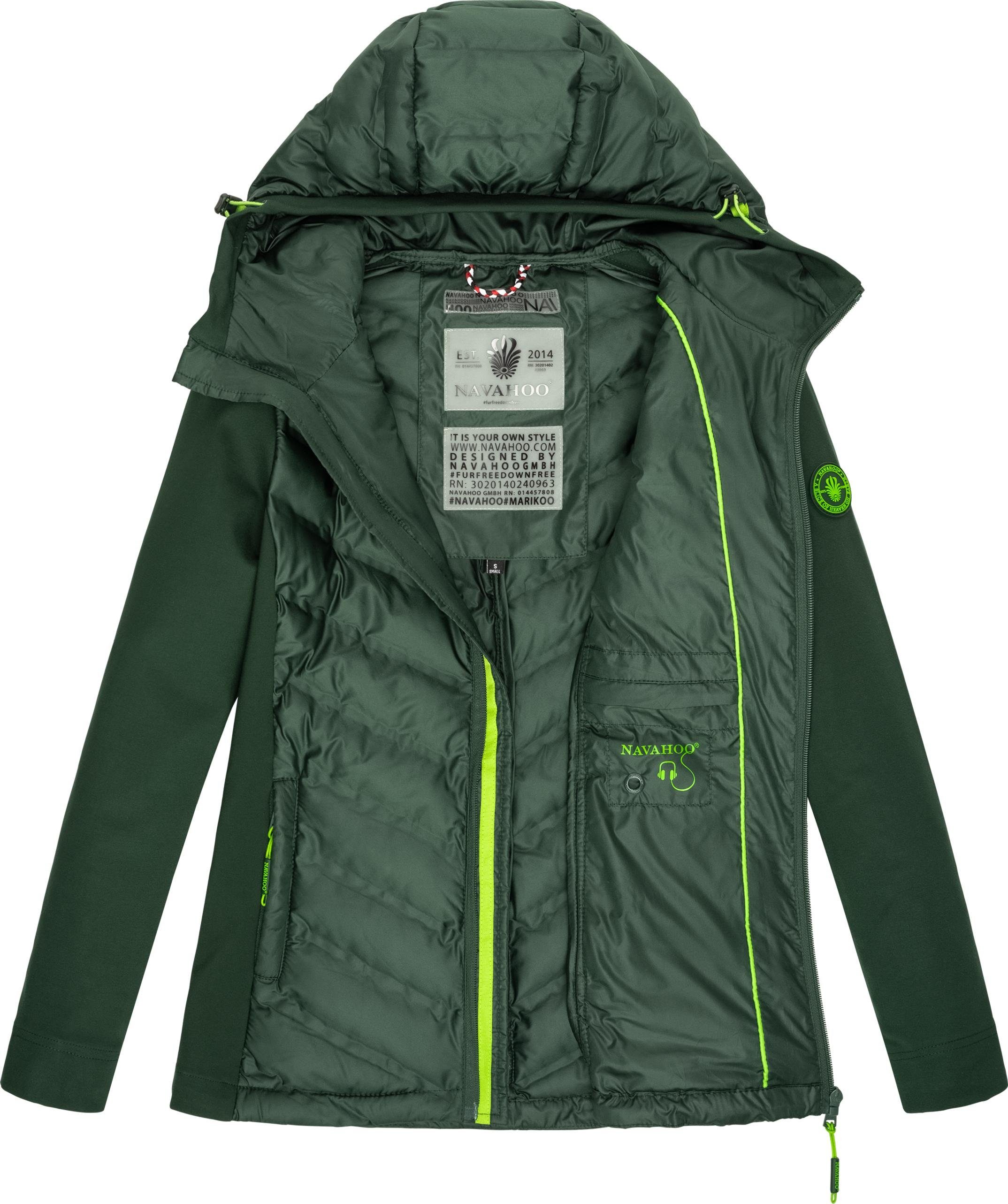 stylische Nimm Outdoorjacke Kapuze Navahoo Übergangsjacke Mit Mich grün mit