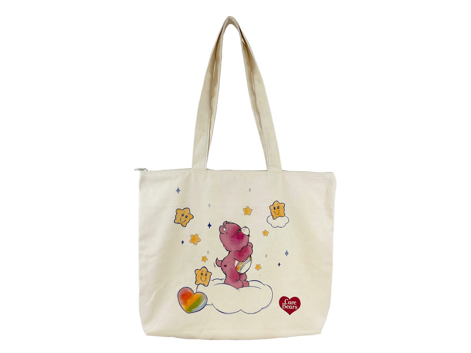 Glücksbärchis Shopper Tasche schlicht mit langen Henkeln Alltagstasche