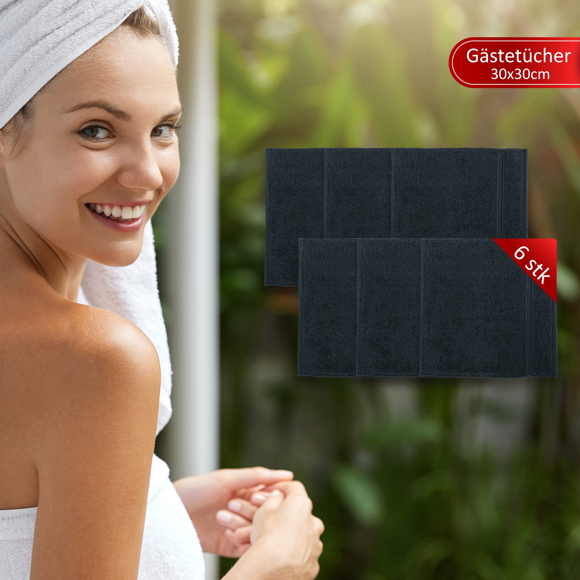 Veluna Home Gästehandtücher 30x30 cm Premium günstig online kaufen