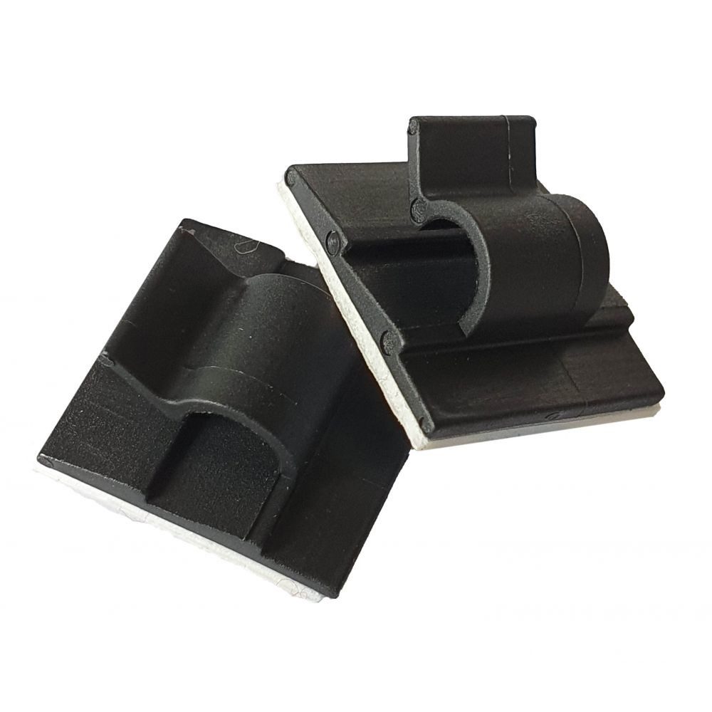 MK24 Handelshaus Kabelschelle Kabelhalter selbstklebend, Ø 5 mm, schwarz, (100-St)