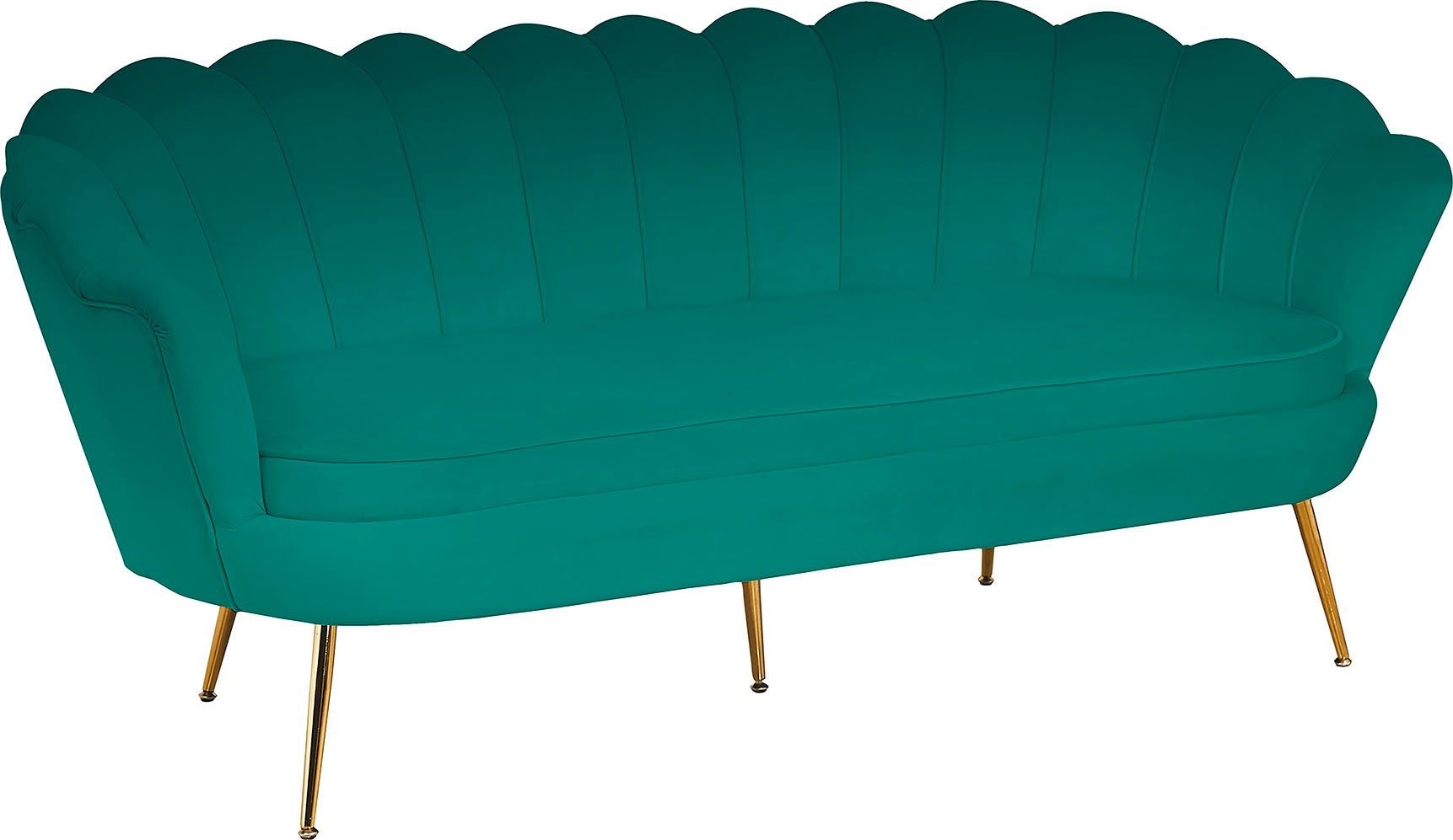 SalesFever 3-Sitzer Clam, extravagantes Muscheldesign, Breite cm 180 Grün