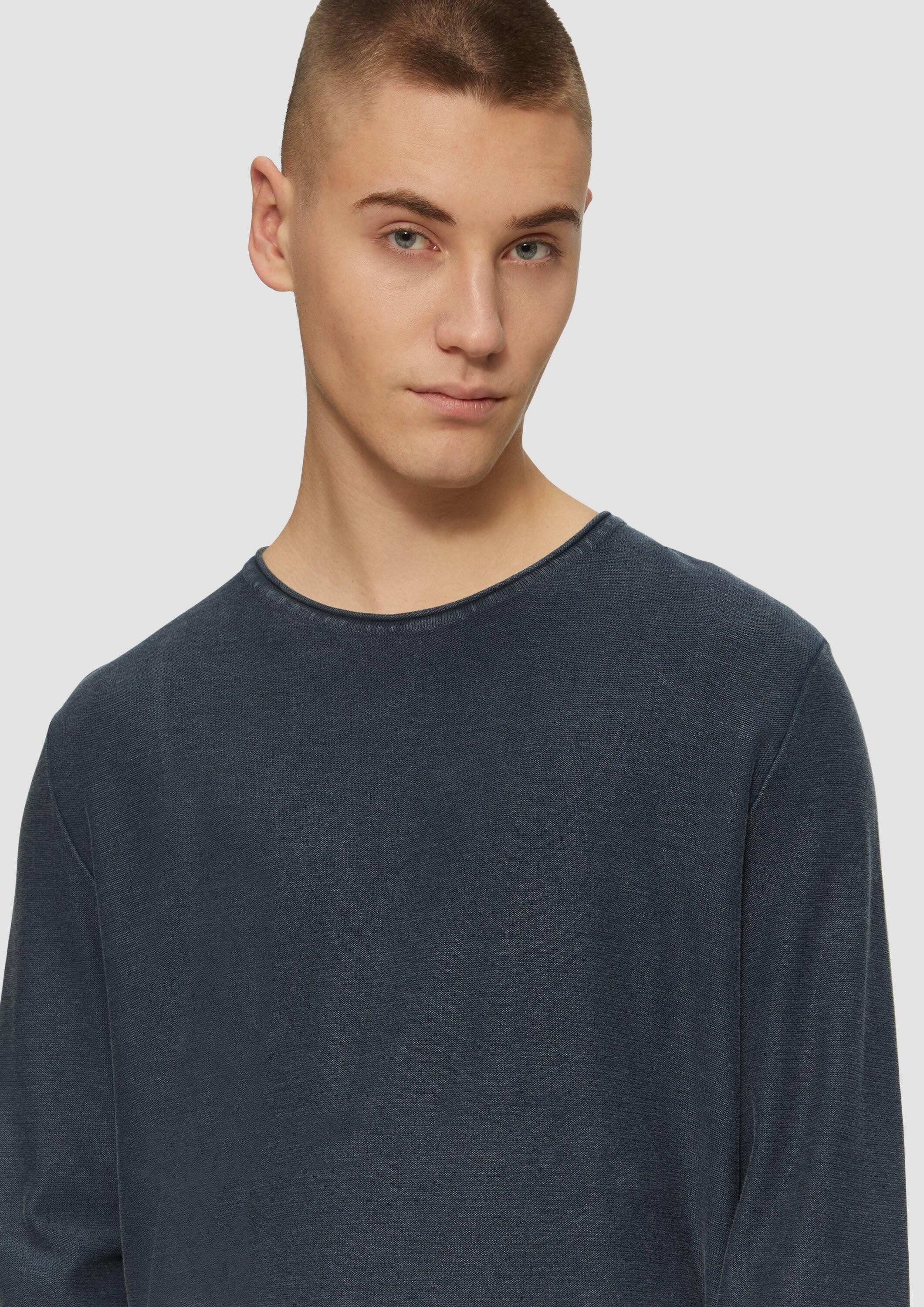 QS Longpullover Strickpullover Gewaschener Strickpullover