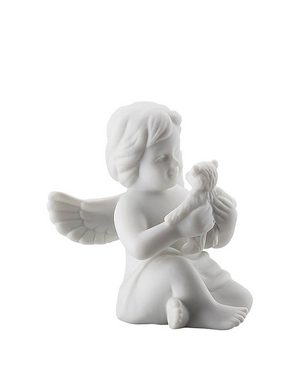 Rosenthal Engelfigur Engel mit Teddybär aus matten Porzellan, klein