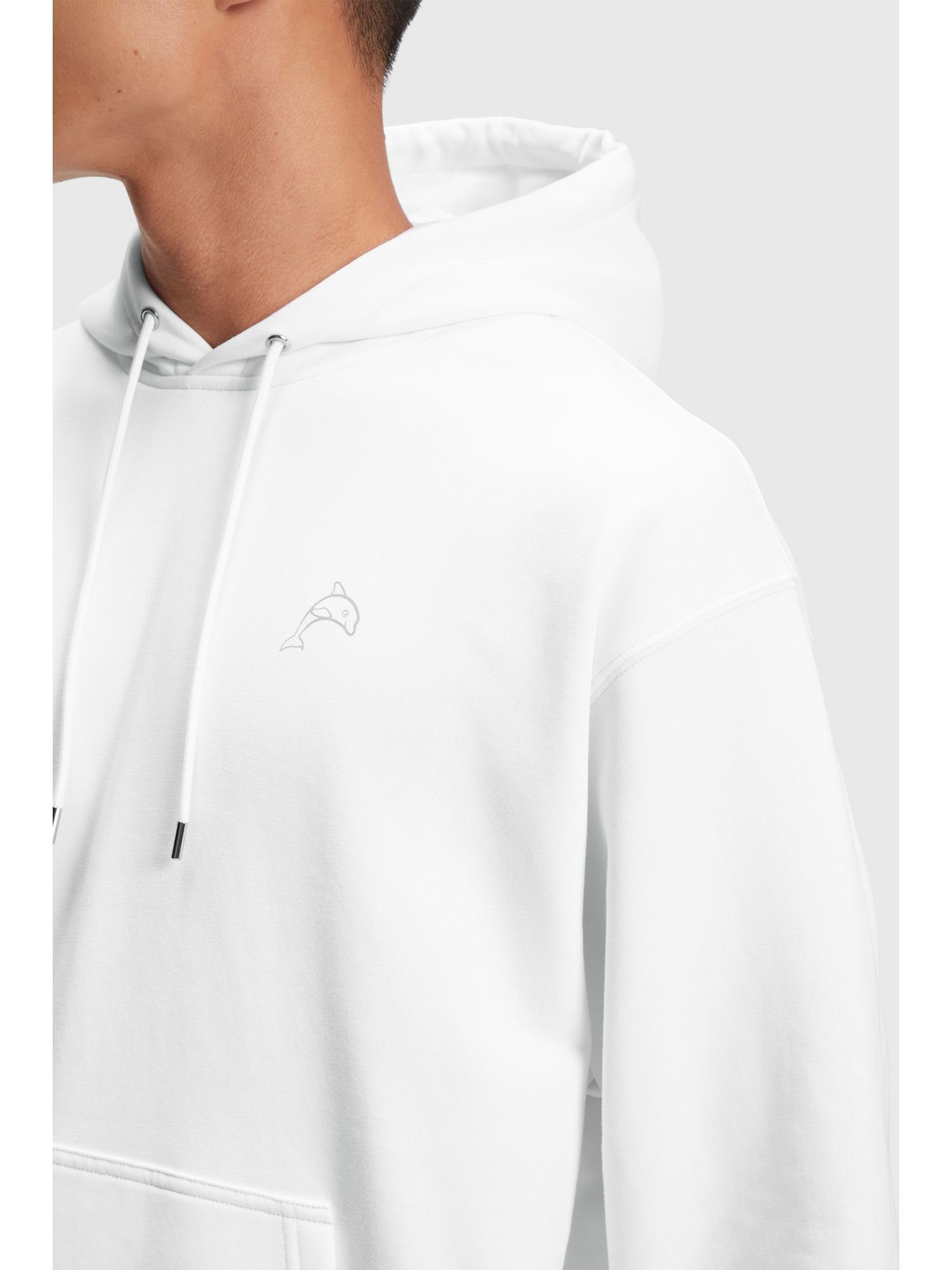 Esprit Sweatshirt Color WHITE (1-tlg) Dolphin Hoodie