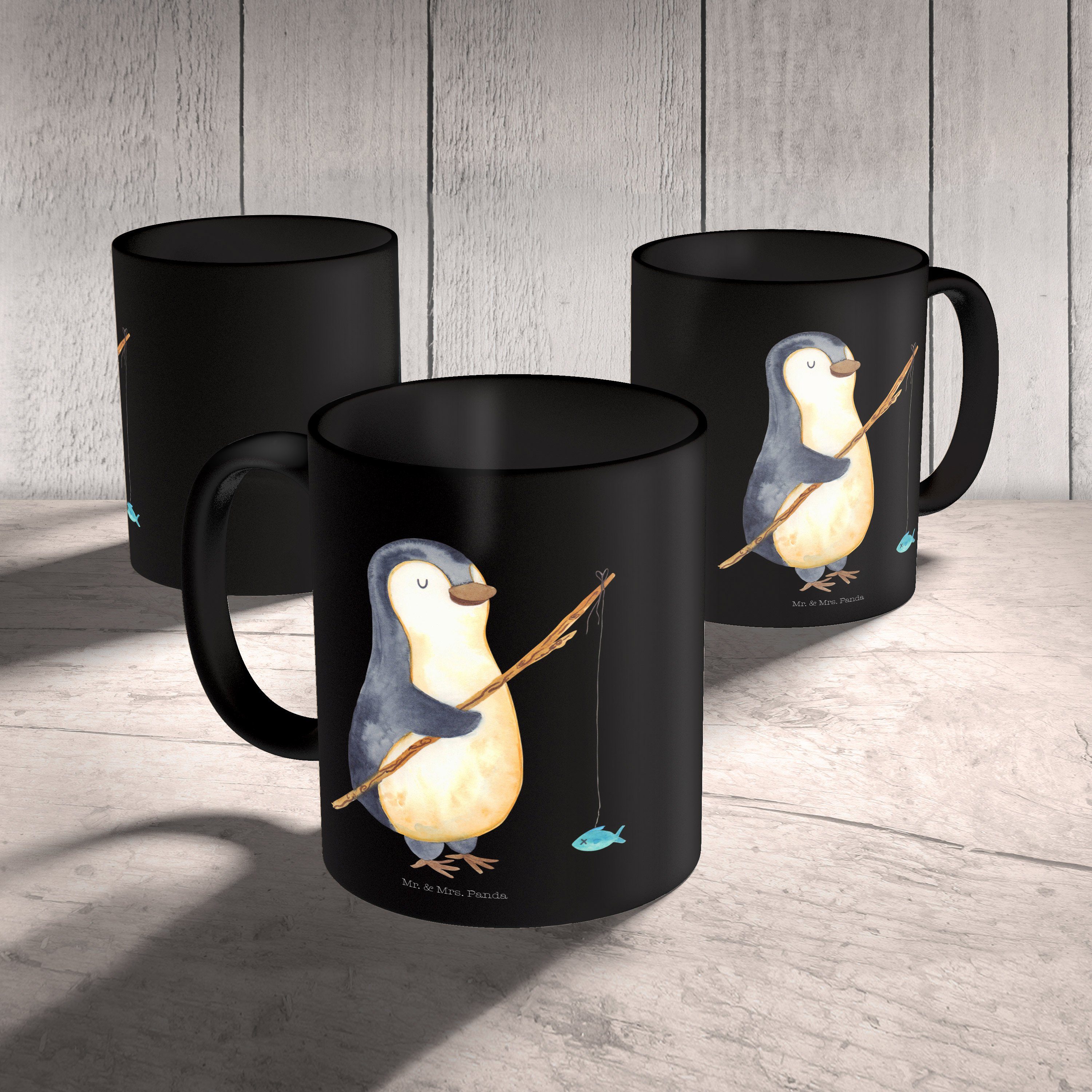 Büro - - Mr. Schwarz Schwarz Tagträume, & Pinguin Keramik Mrs. Tasse, Seevogel, Geschenk, Panda Tasse Angler