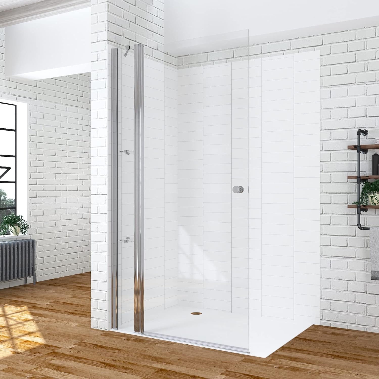 Walk-in-Dusche Duschwand Walk in Duschabtrennung Duschtrennwand Glas Duschtür Dusche