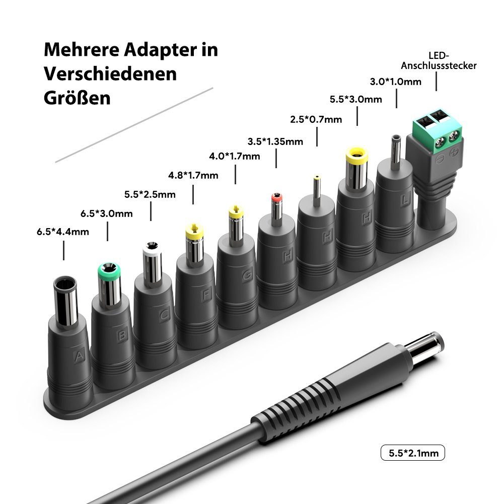 HKY 15V KFZ Netzteil Ladegerät für GVM LED Licht Panel und Lautsprecher KFZ-Netzteil (Kompatibel mit 520S 560AS 800D 800D-RGB, Marshall, Echo, Yamaha, TV) – Bild 2 von 5